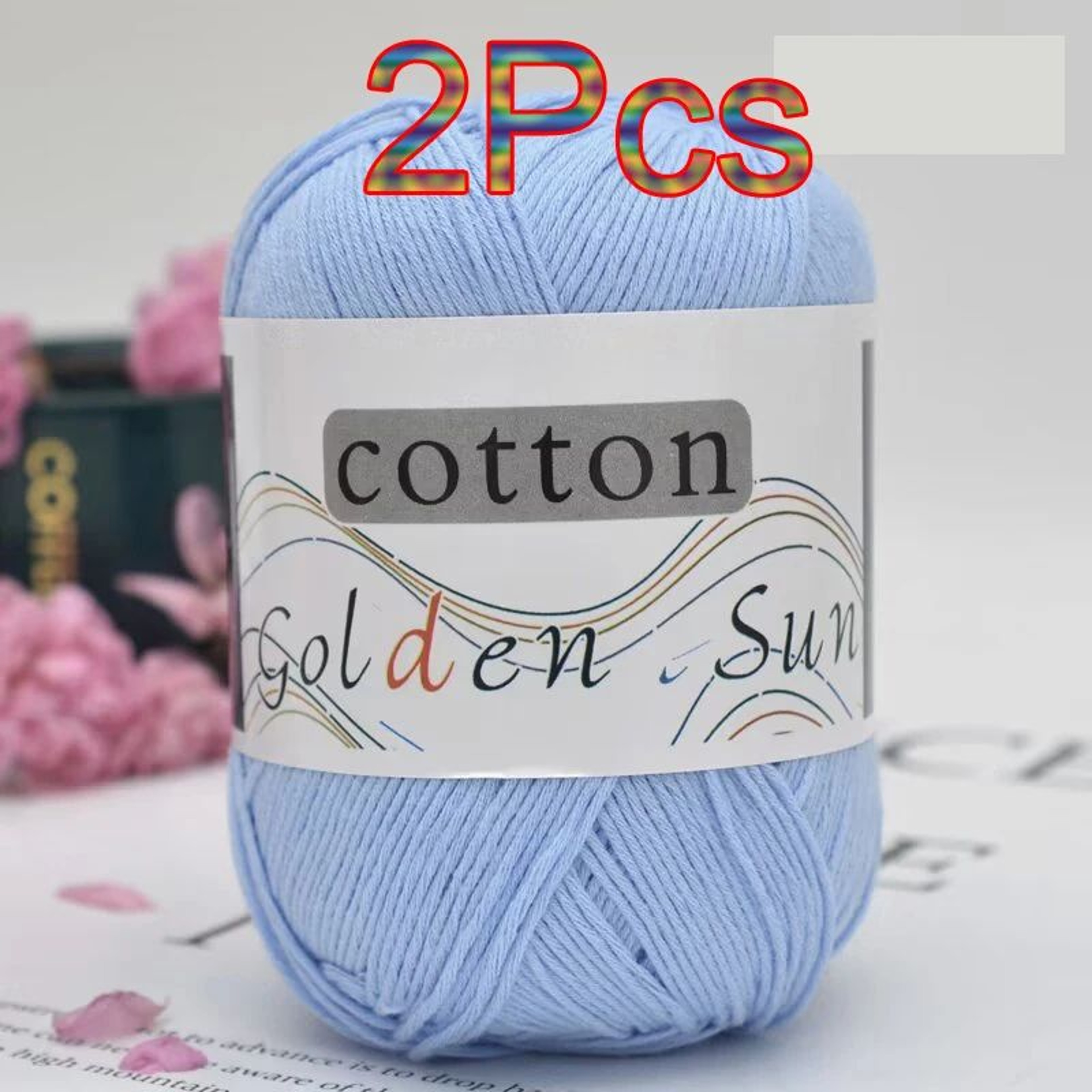 2 Piece Cotton Yarn Set For Knitting And Crochet 14