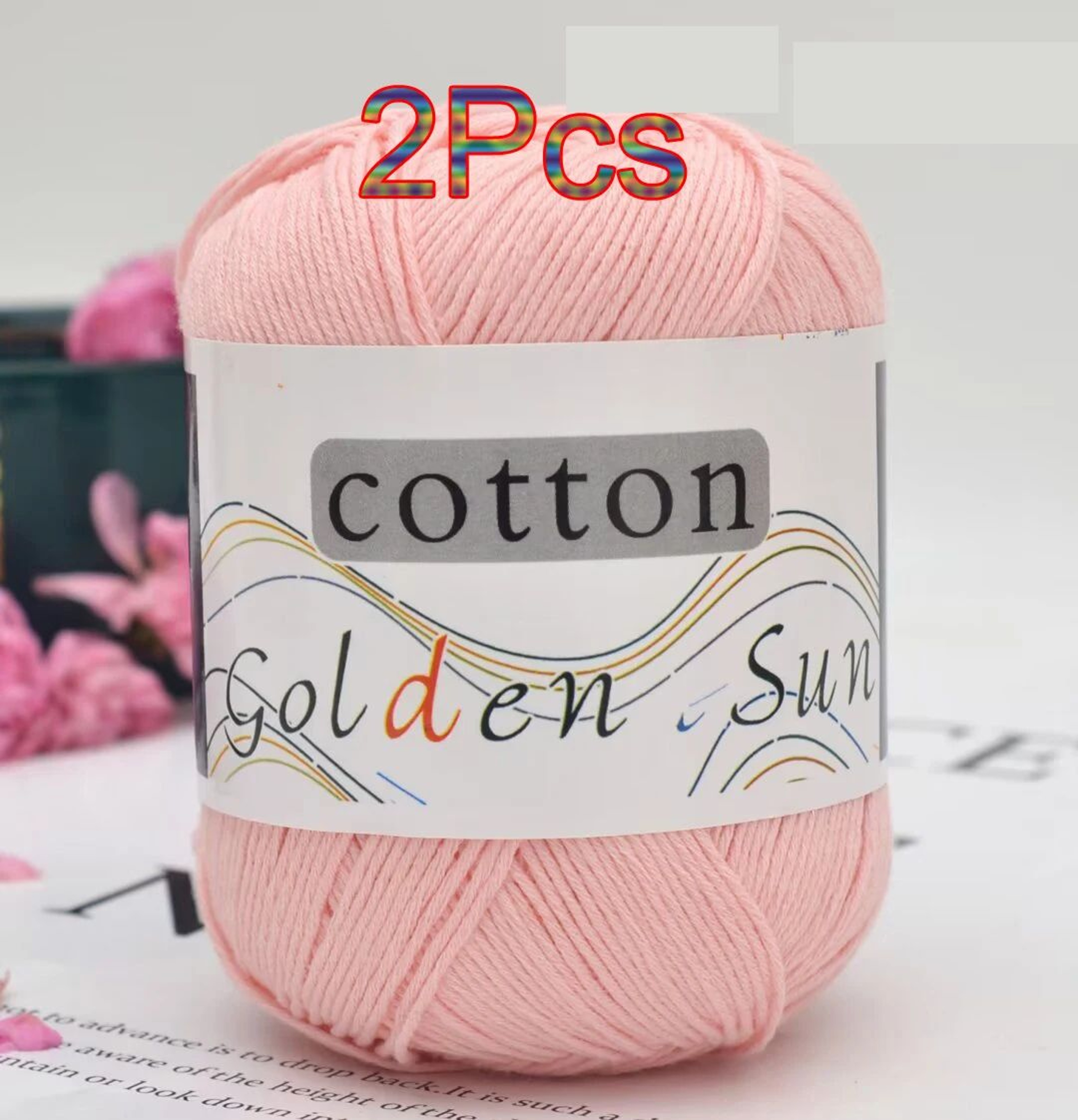 2 Piece Cotton Yarn Set For Knitting And Crochet 27