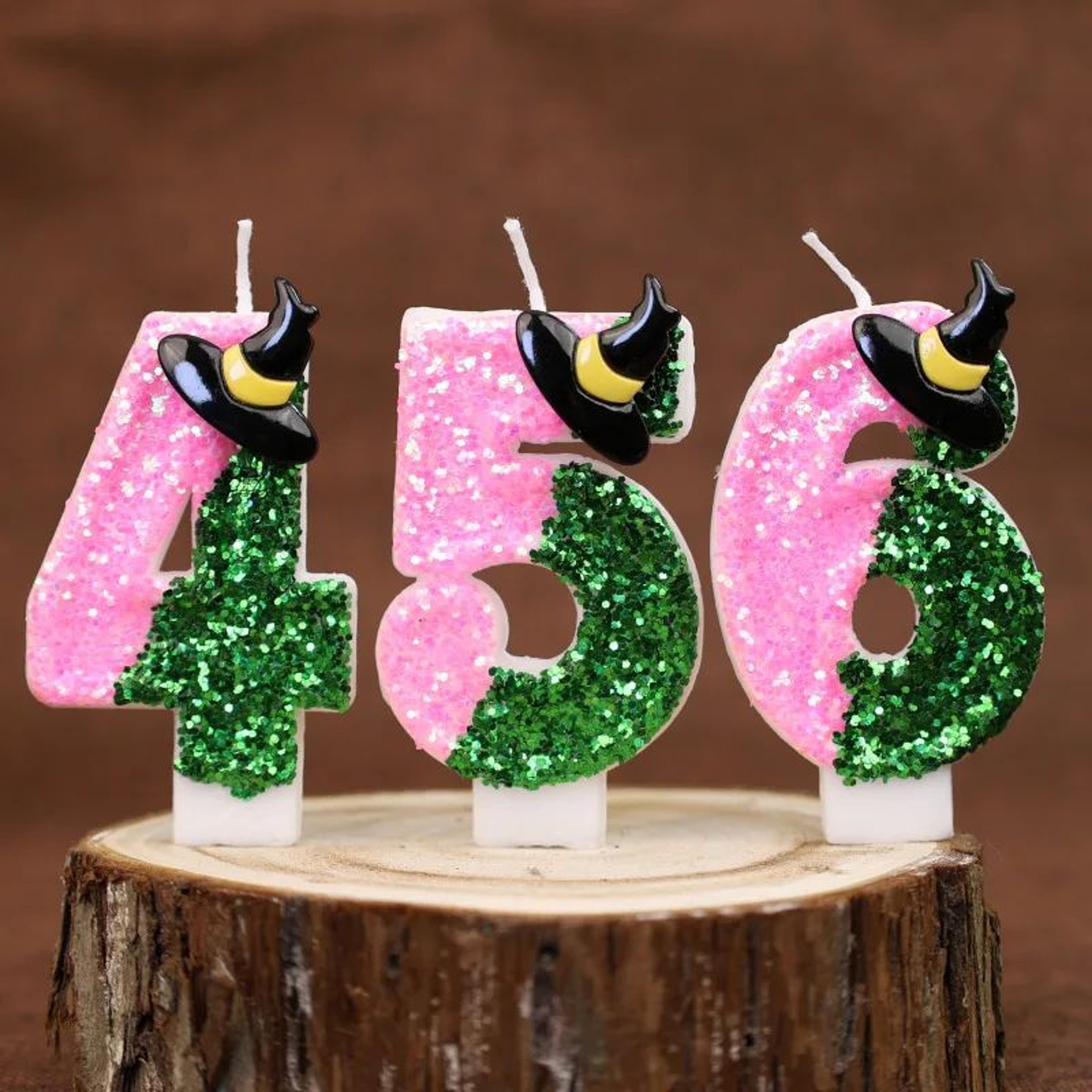 Witch Theme Number Birthday Candle Cake Topper 2