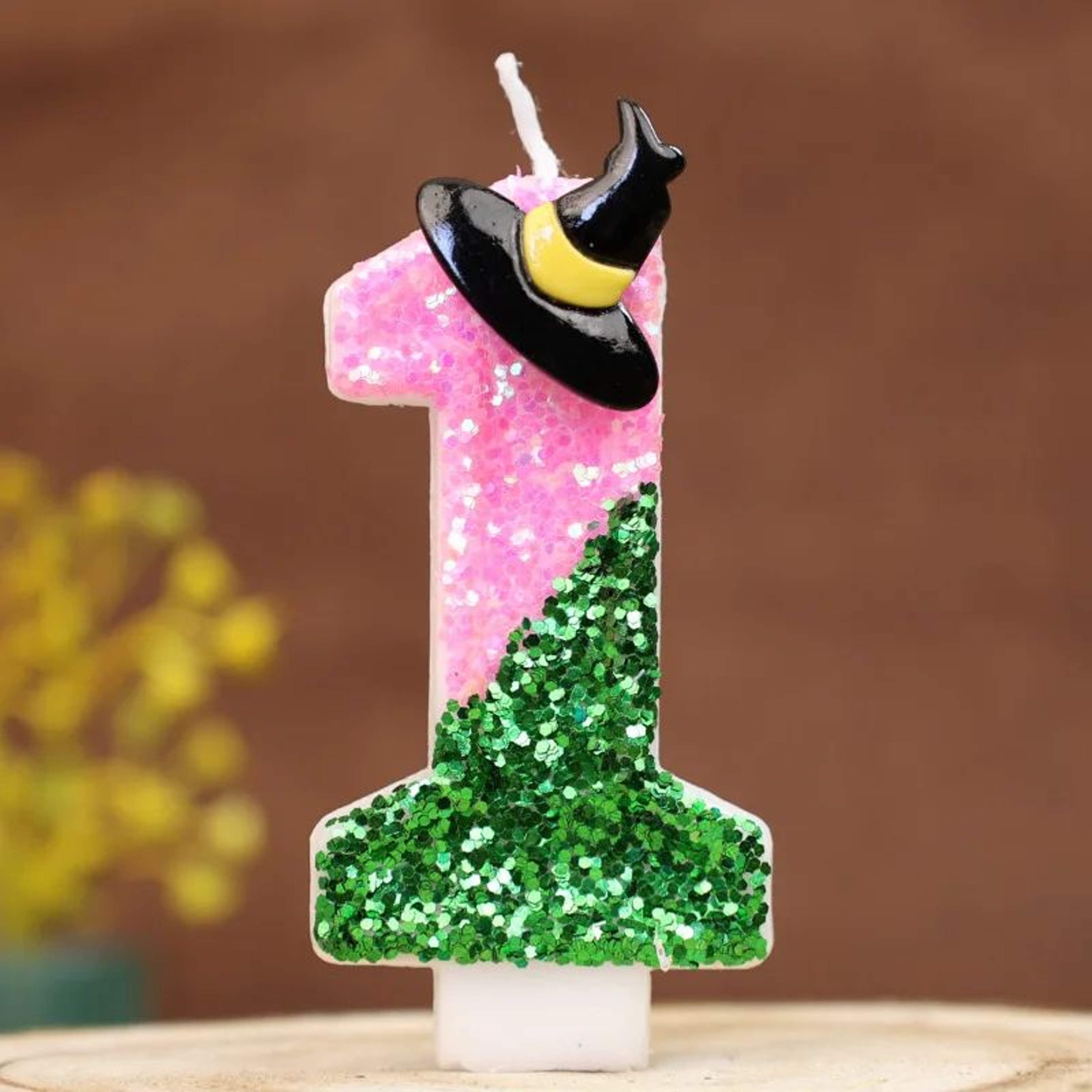 Witch Theme Number Birthday Candle Cake Topper 7