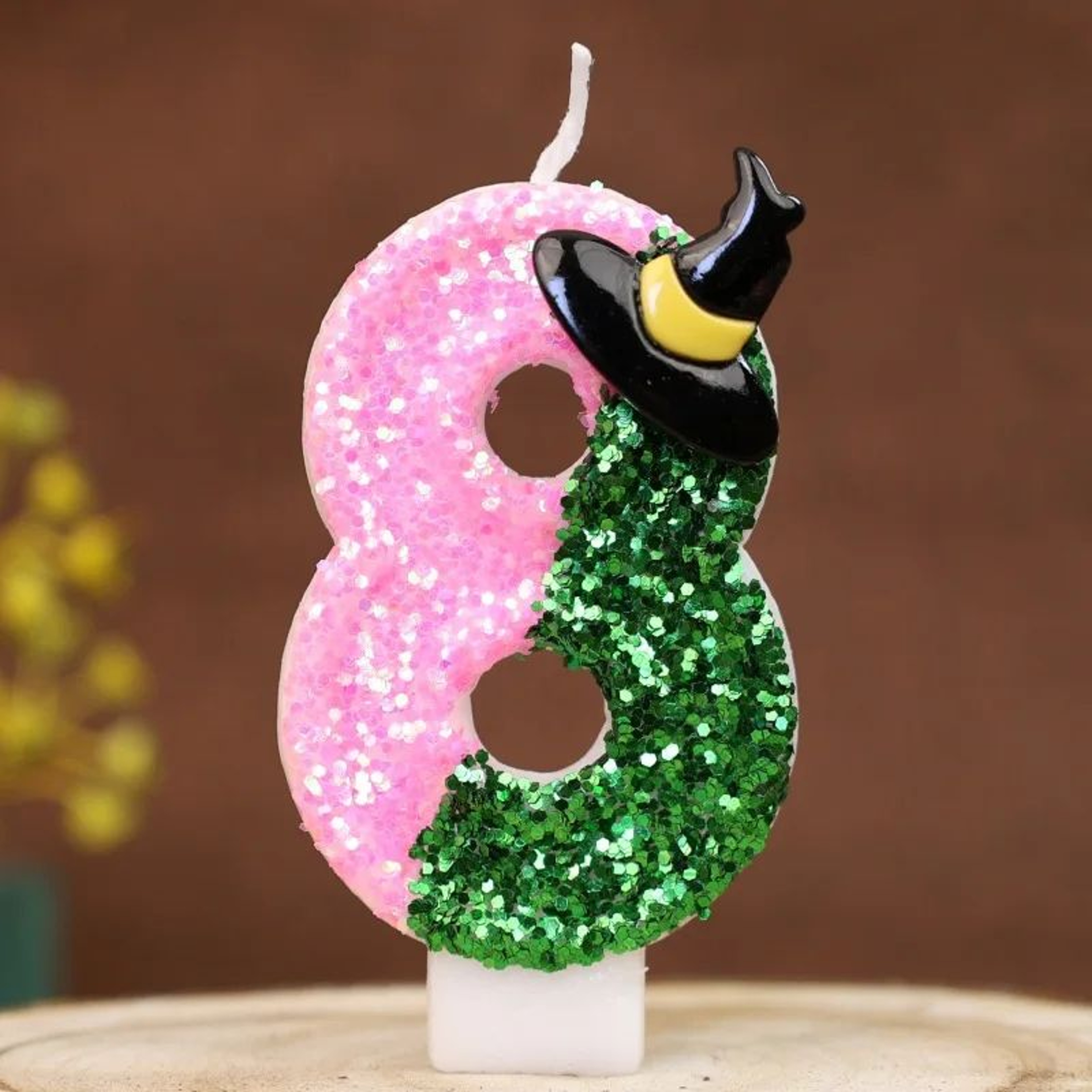Witch Theme Number Birthday Candle Cake Topper 14