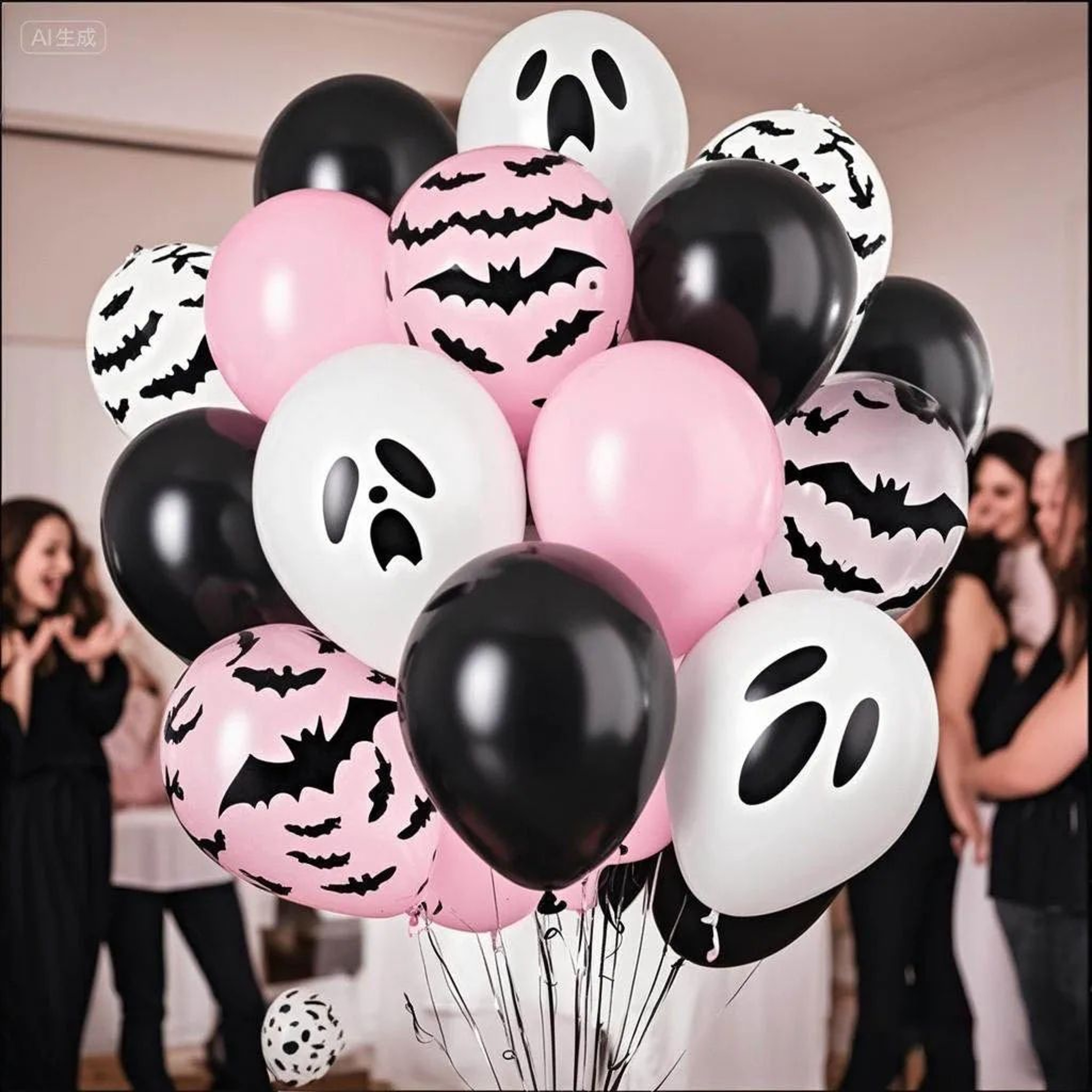 20 Piece Pink Halloween Balloon Decoration Set 1