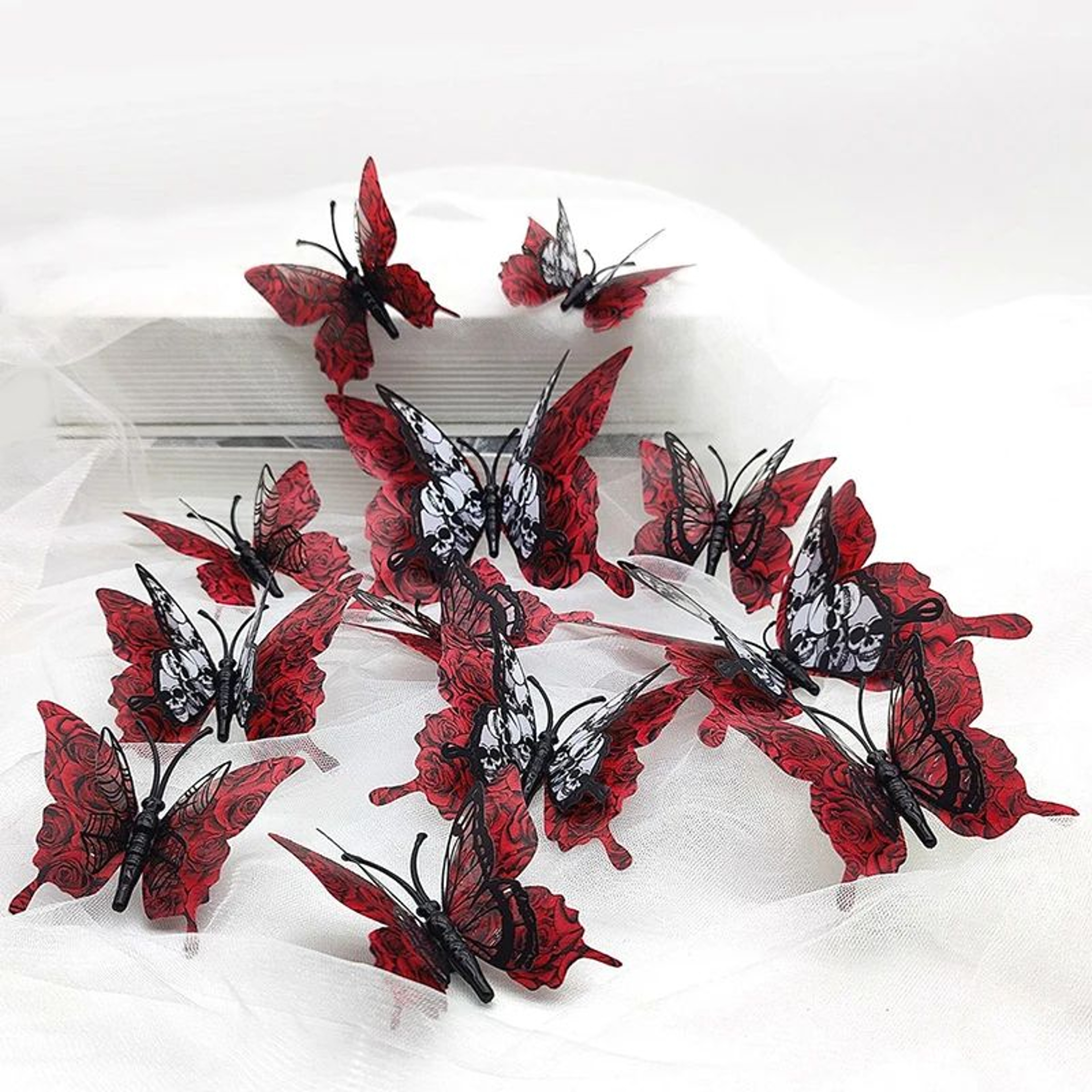 12 Piece 3D Halloween Butterfly Wall Sticker Set 2