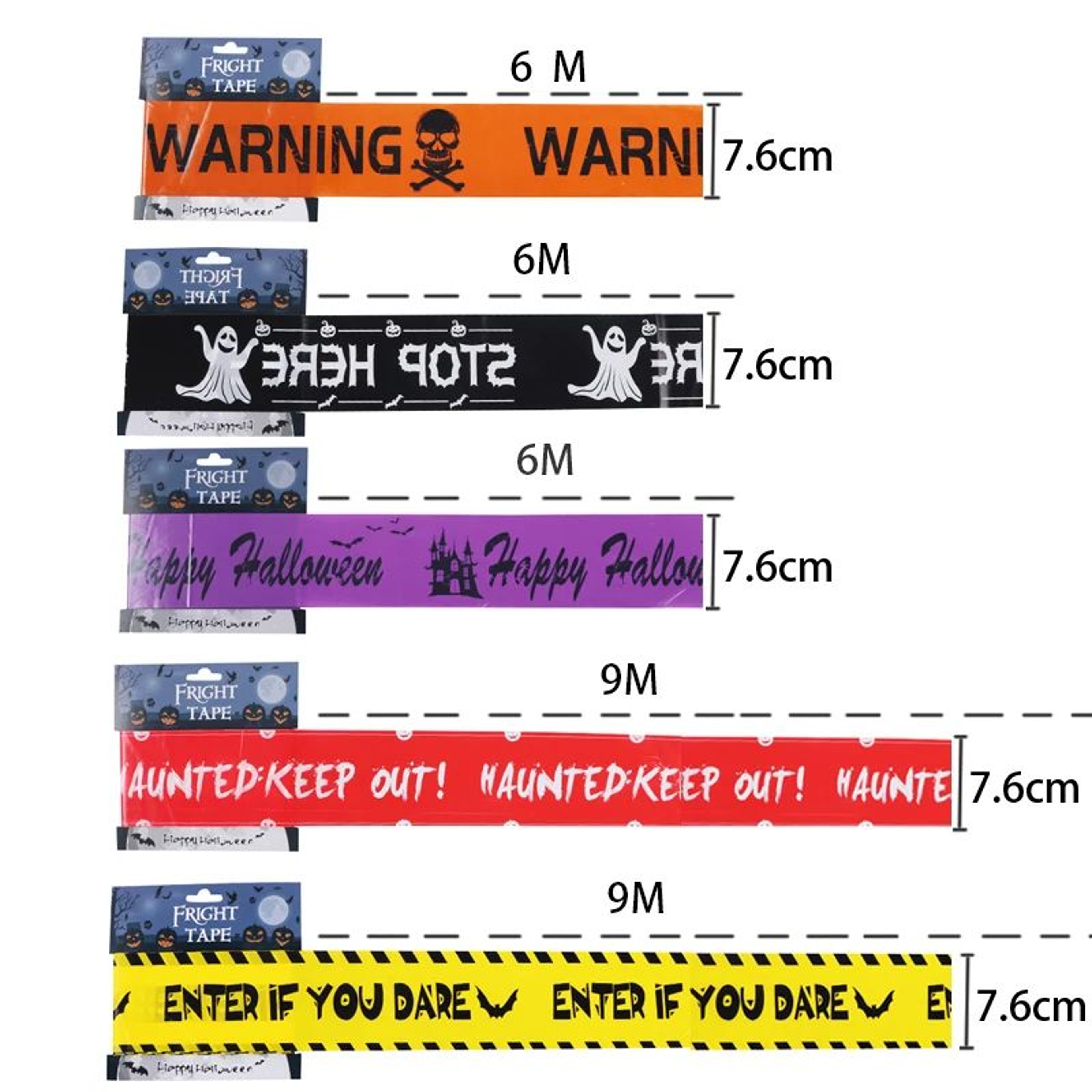 Halloween Warning Tape And Skull Decoration Prop 5