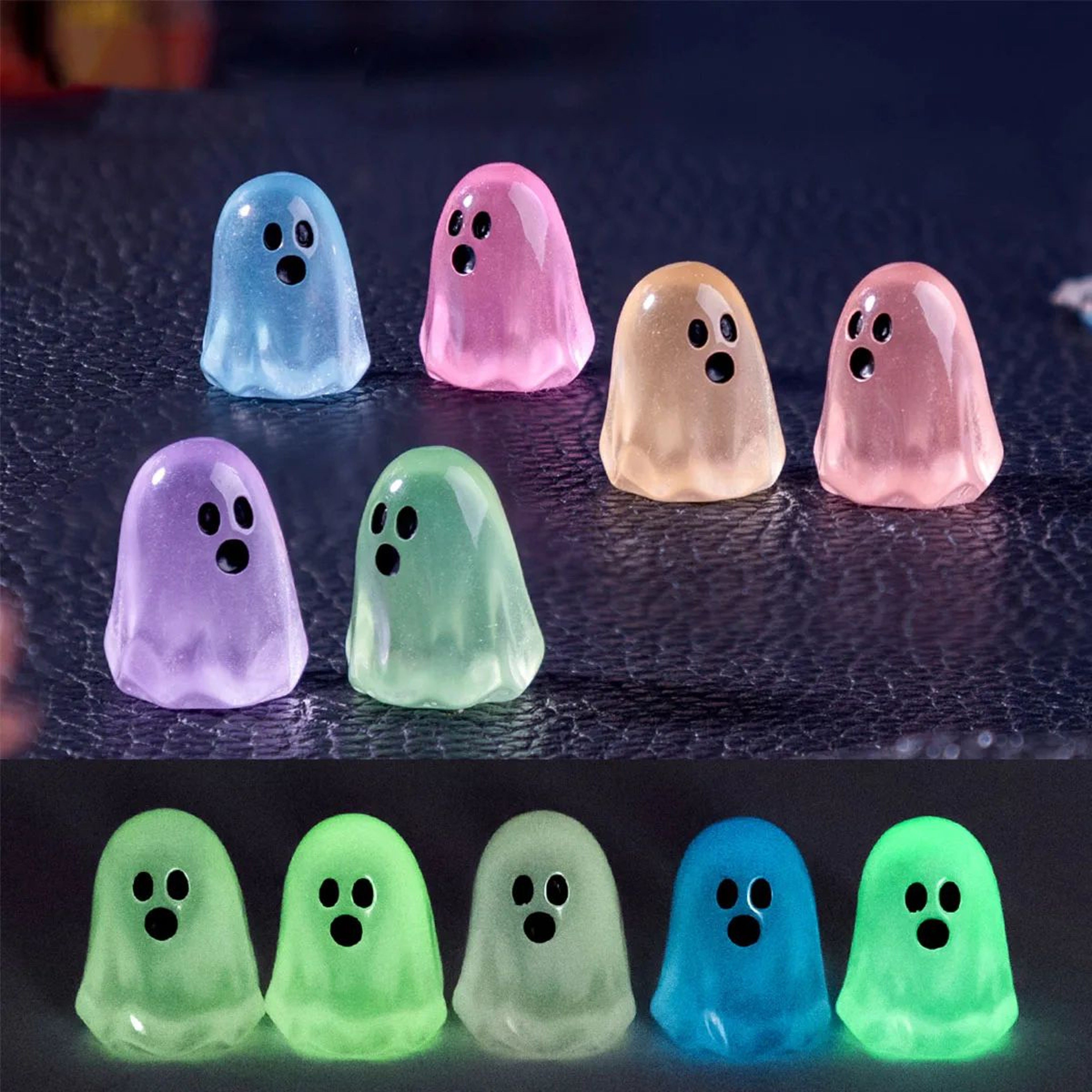 Luminous Mini Ghost Figures Halloween Decor 0