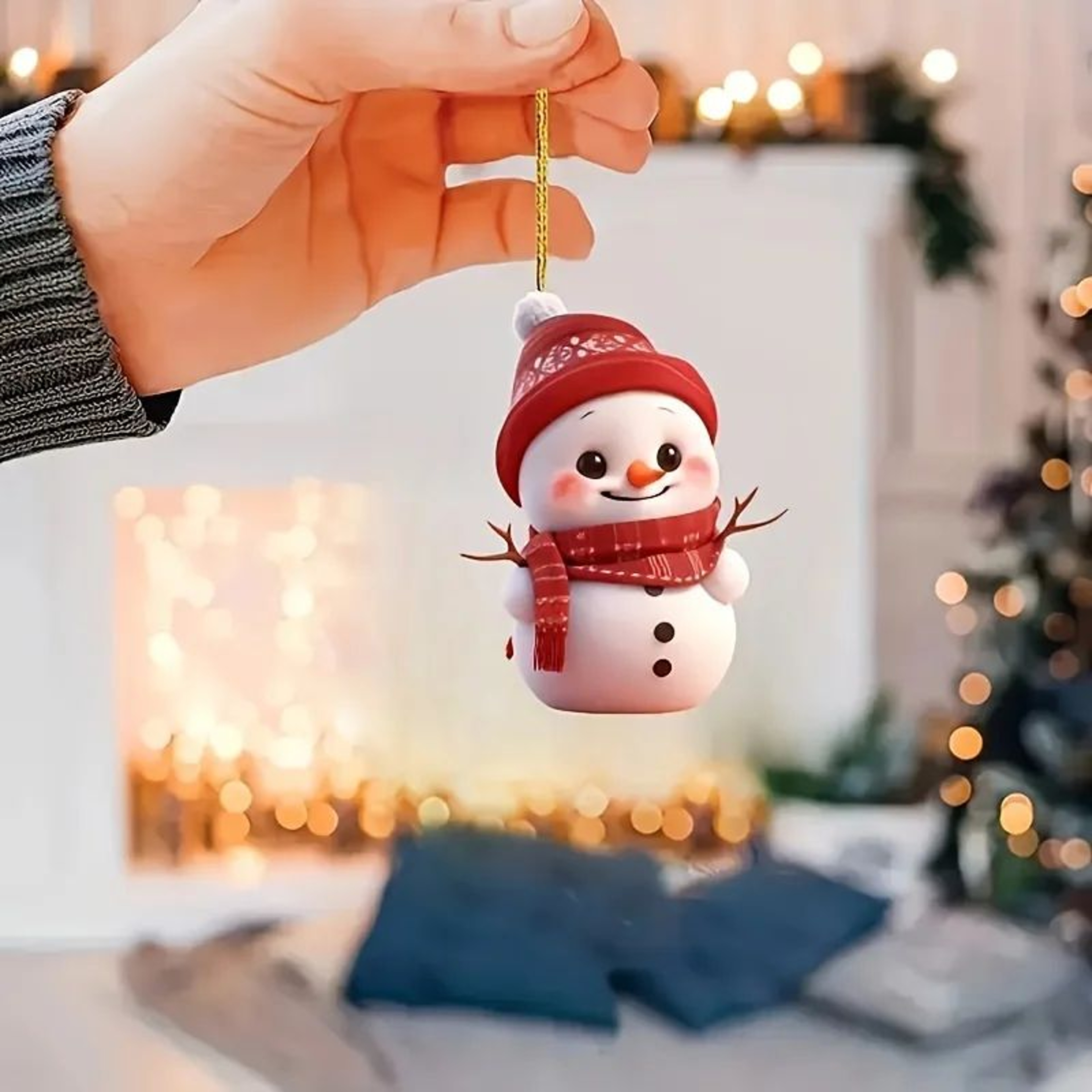 Acrylic Snowman Christmas Tree Ornaments 1