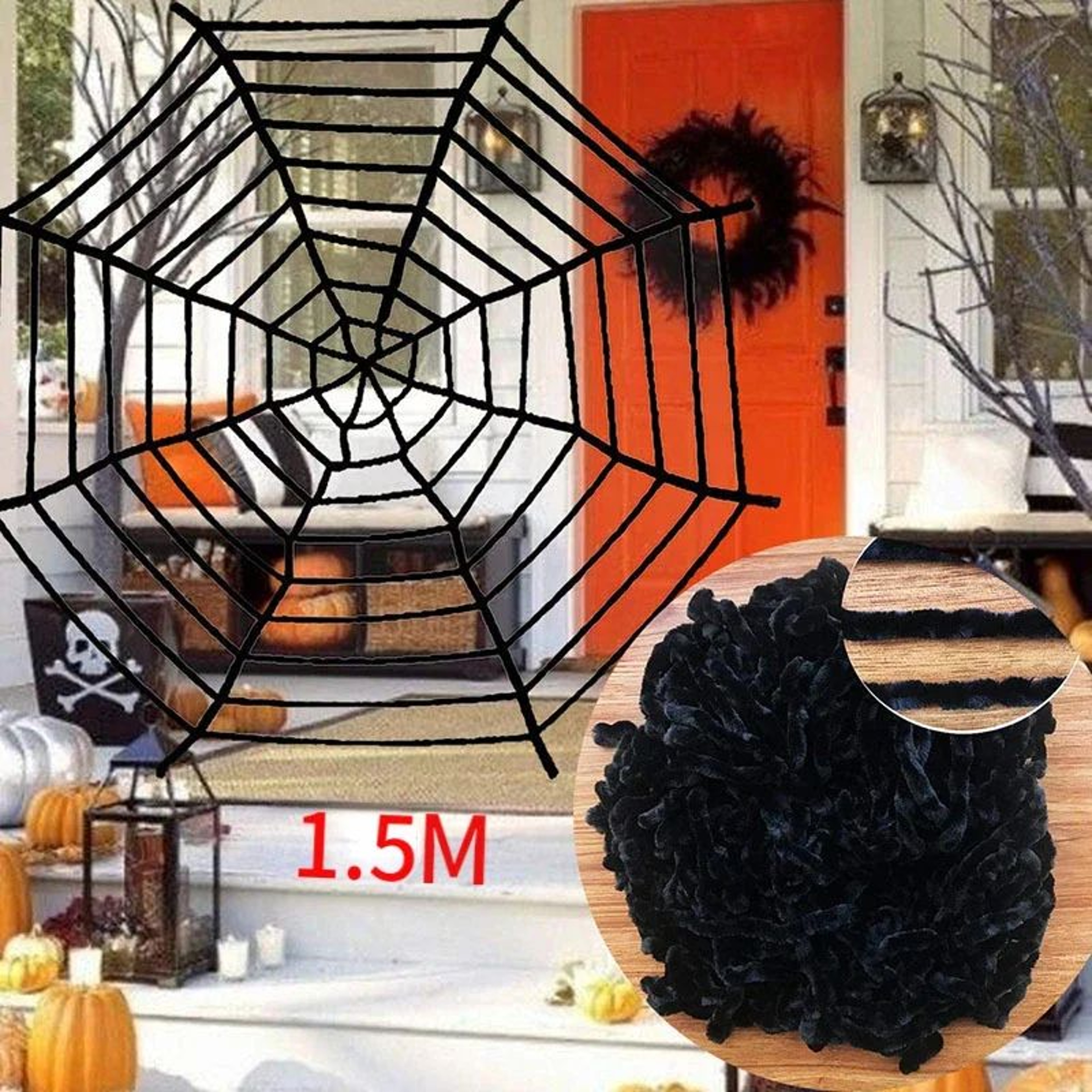 Giant Black Spider Halloween Decoration 6