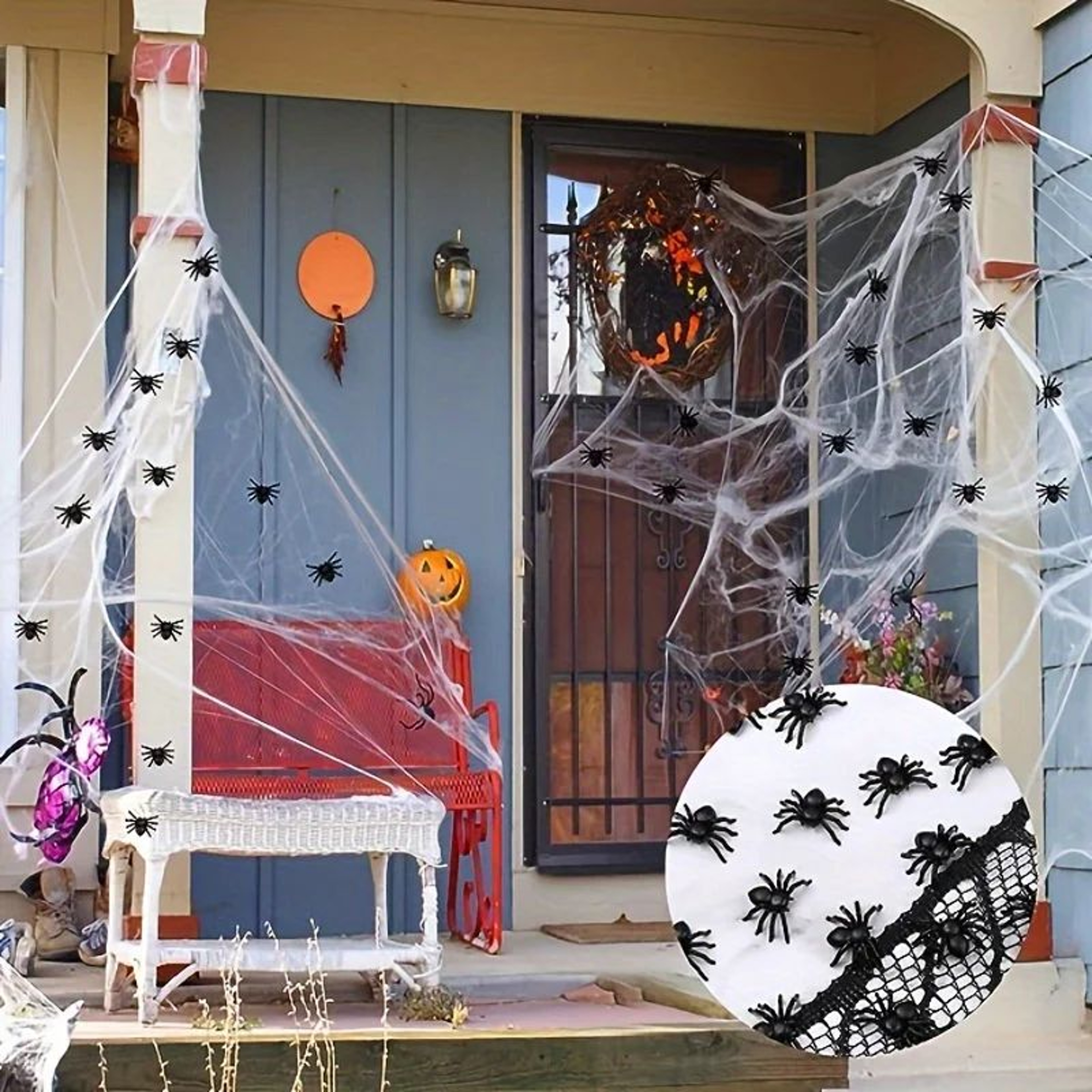 Realistic Mini Black Spider Halloween Decor 3