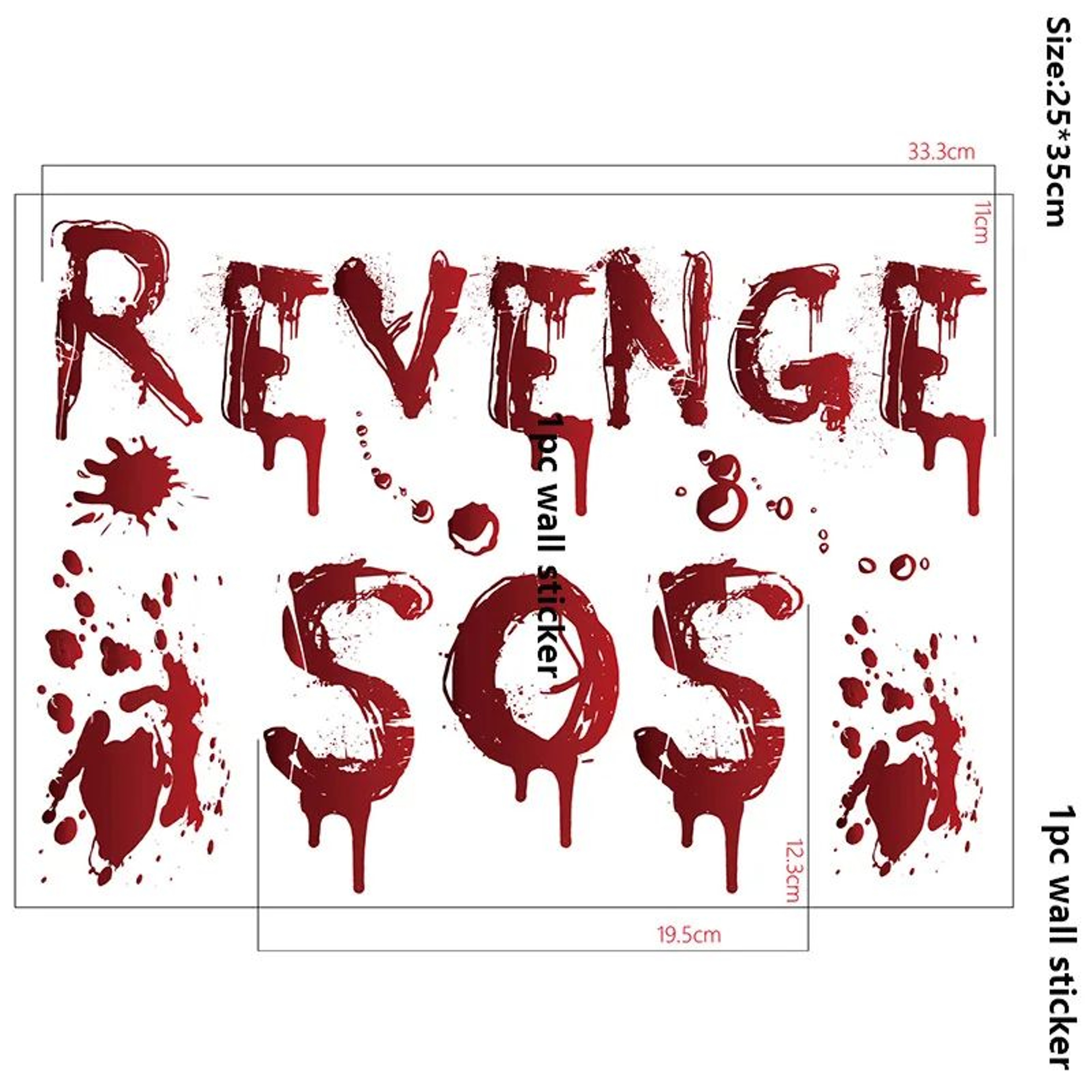 Bloody Handprint Halloween Window Stickers 19