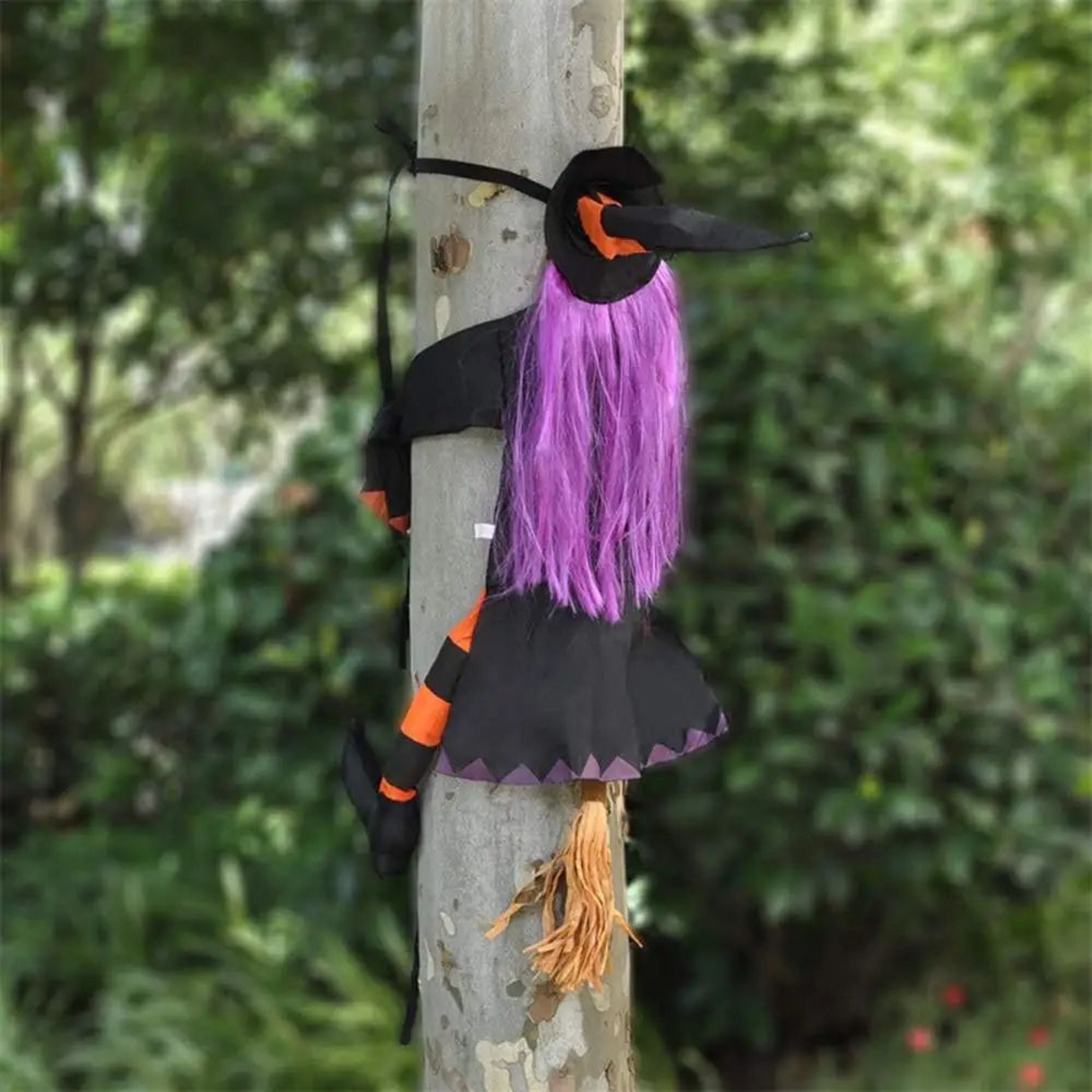 Crashing Witch Halloween Yard Decoration 3