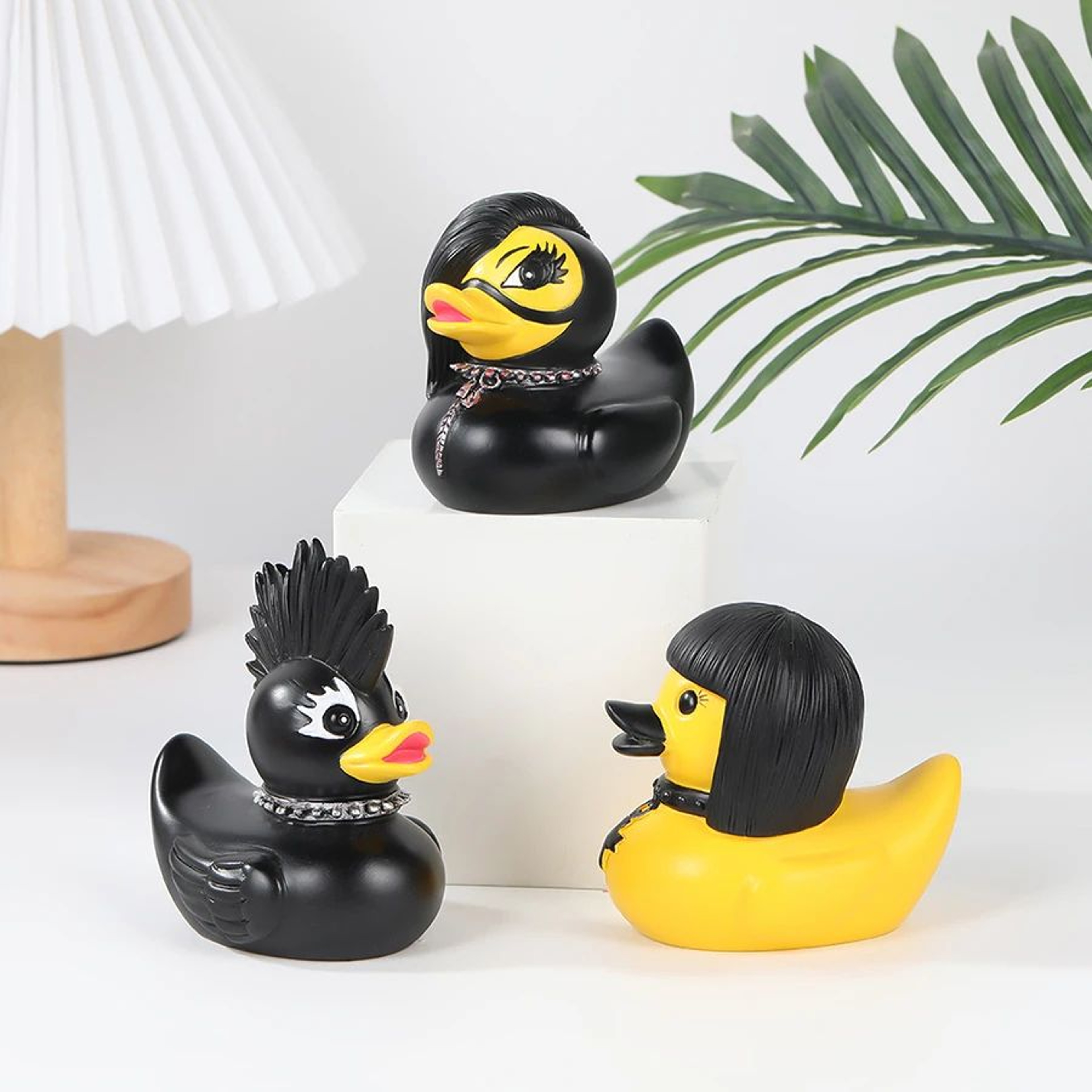 Dark Gothic Duck Resin Statue 2