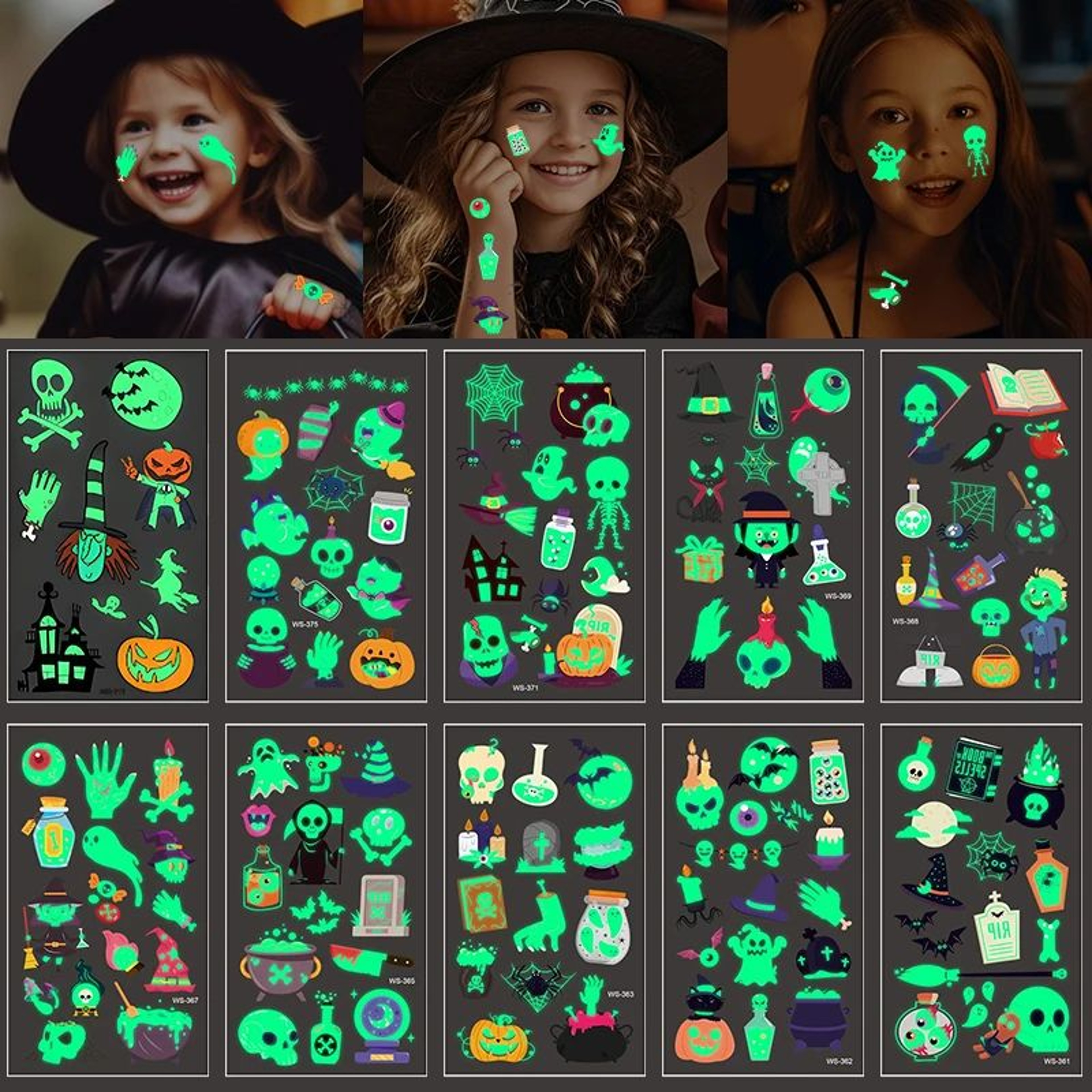Glow In The Dark Halloween Tattoos 1