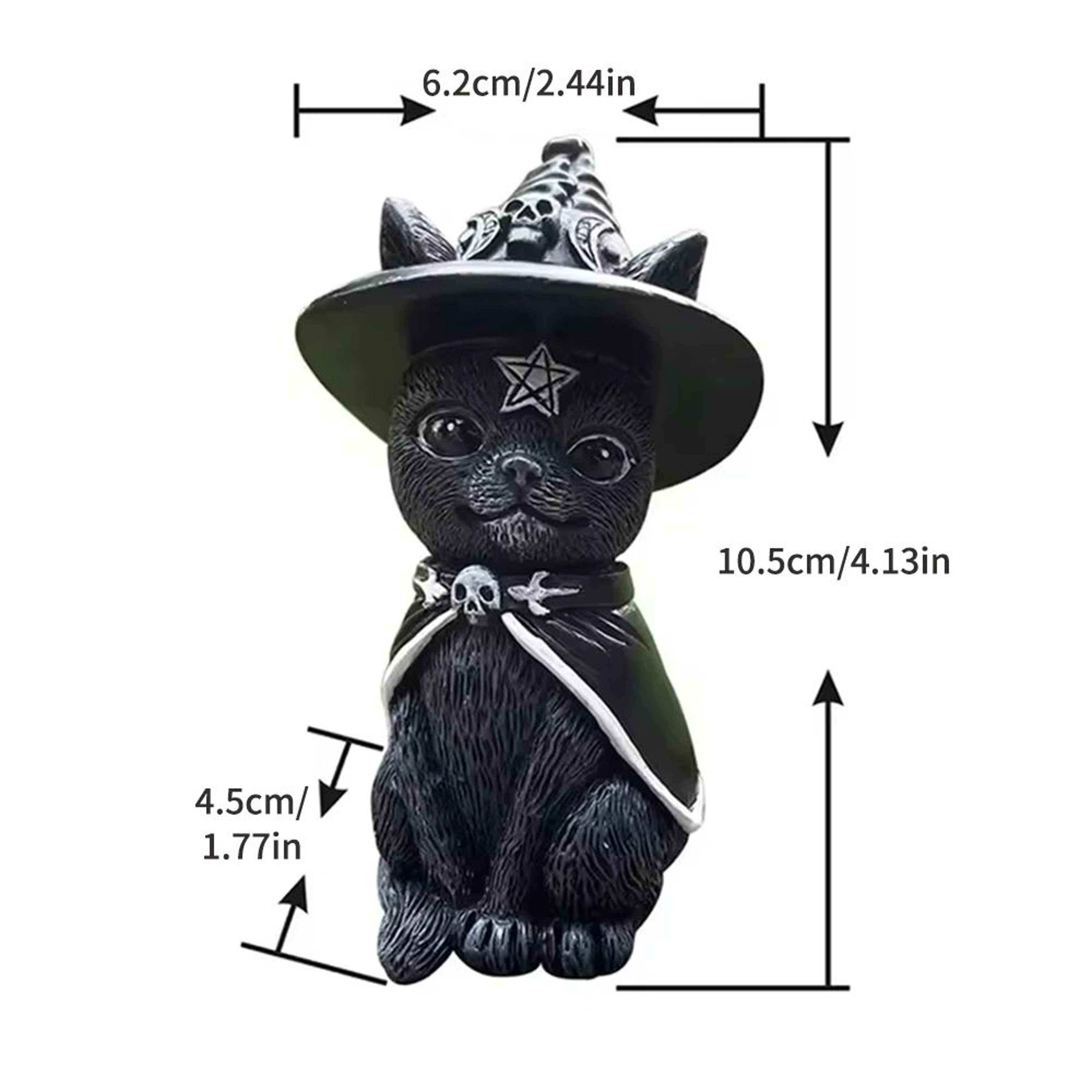 Mystical Black Witch Cat Figurine 1