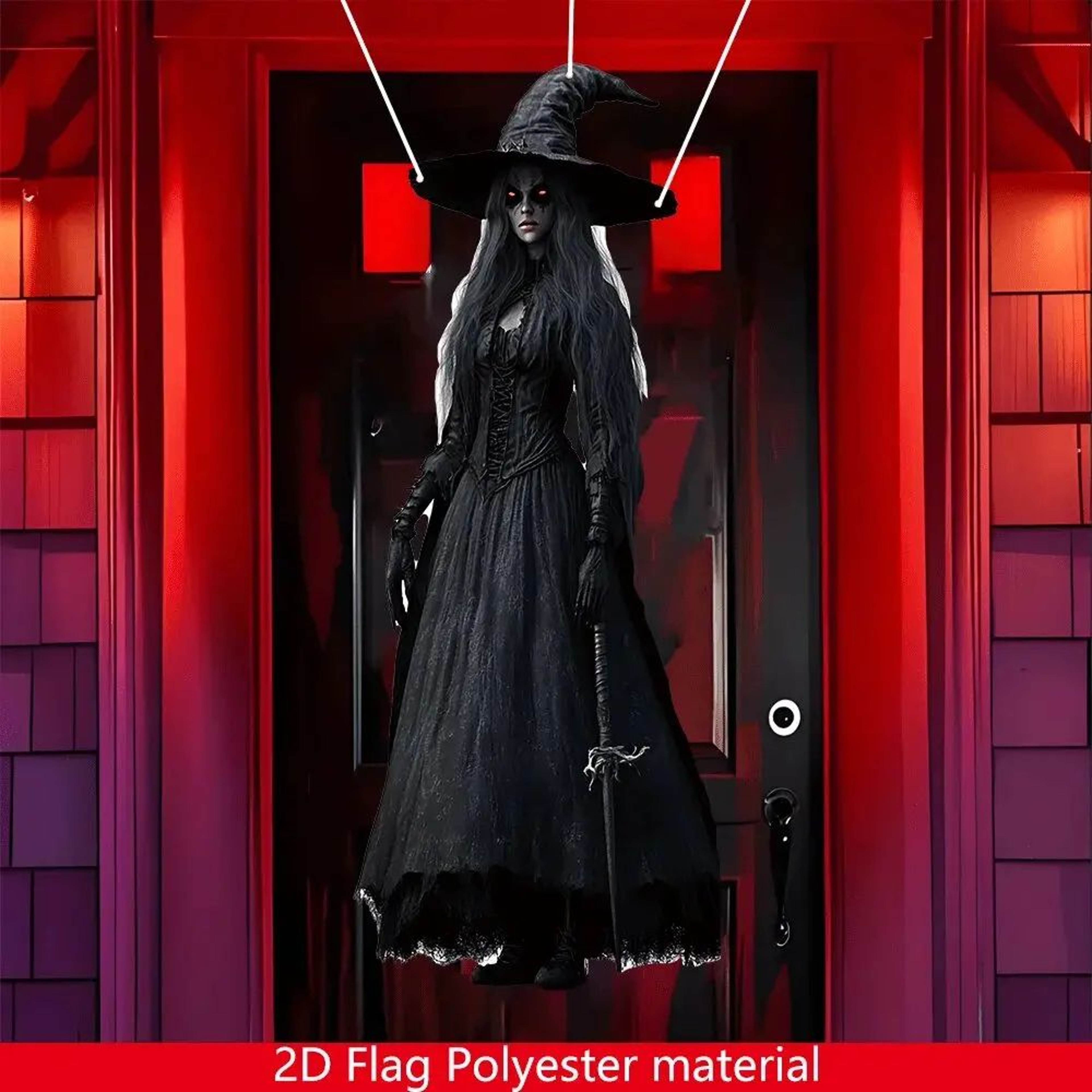 Horror Skull Bride Halloween Backdrop 4