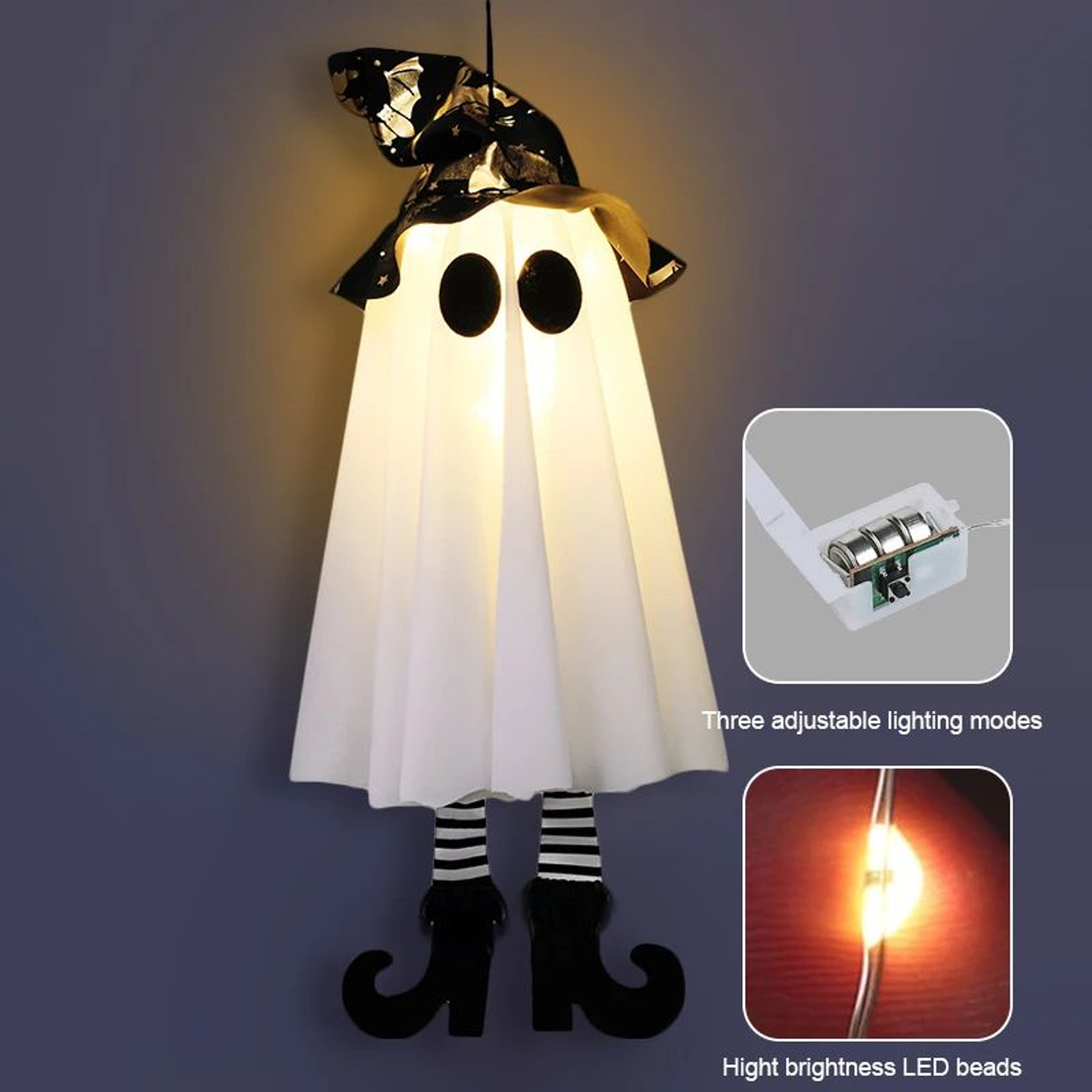 LED Hanging Witch Ghost Decoration 5