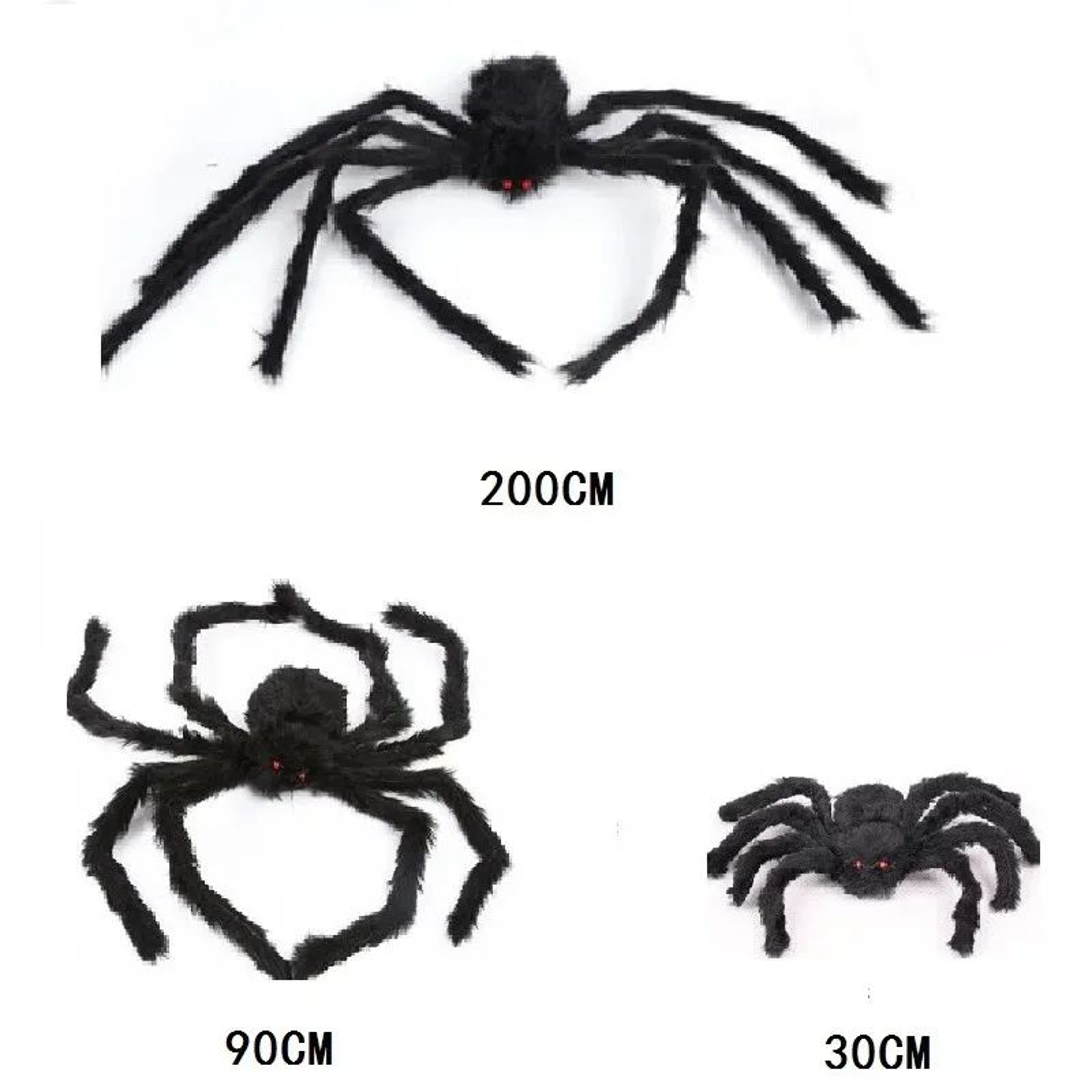 Oversized Creepy Plush Spider Decor 19