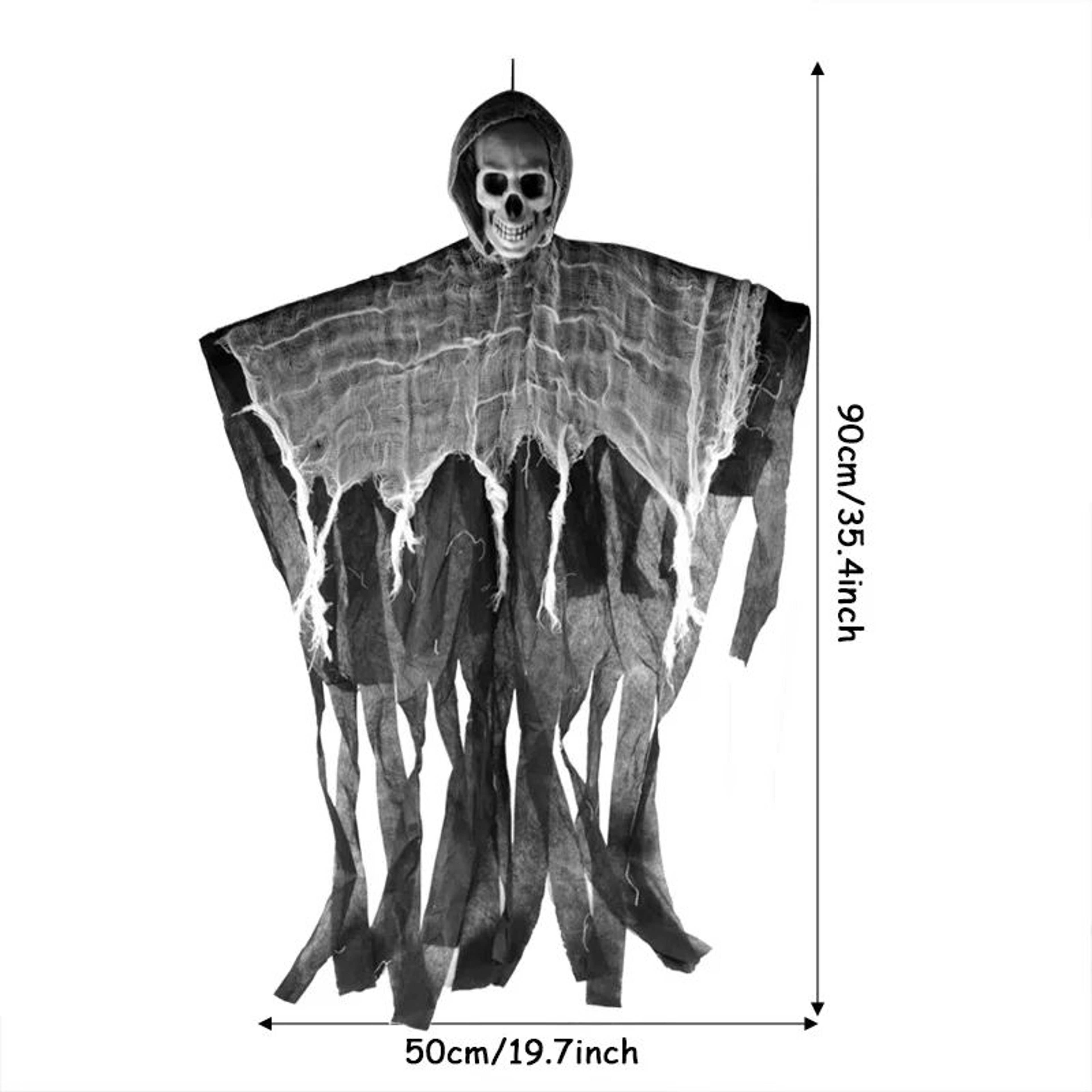Hanging Skull Ghost Halloween Decoration 3