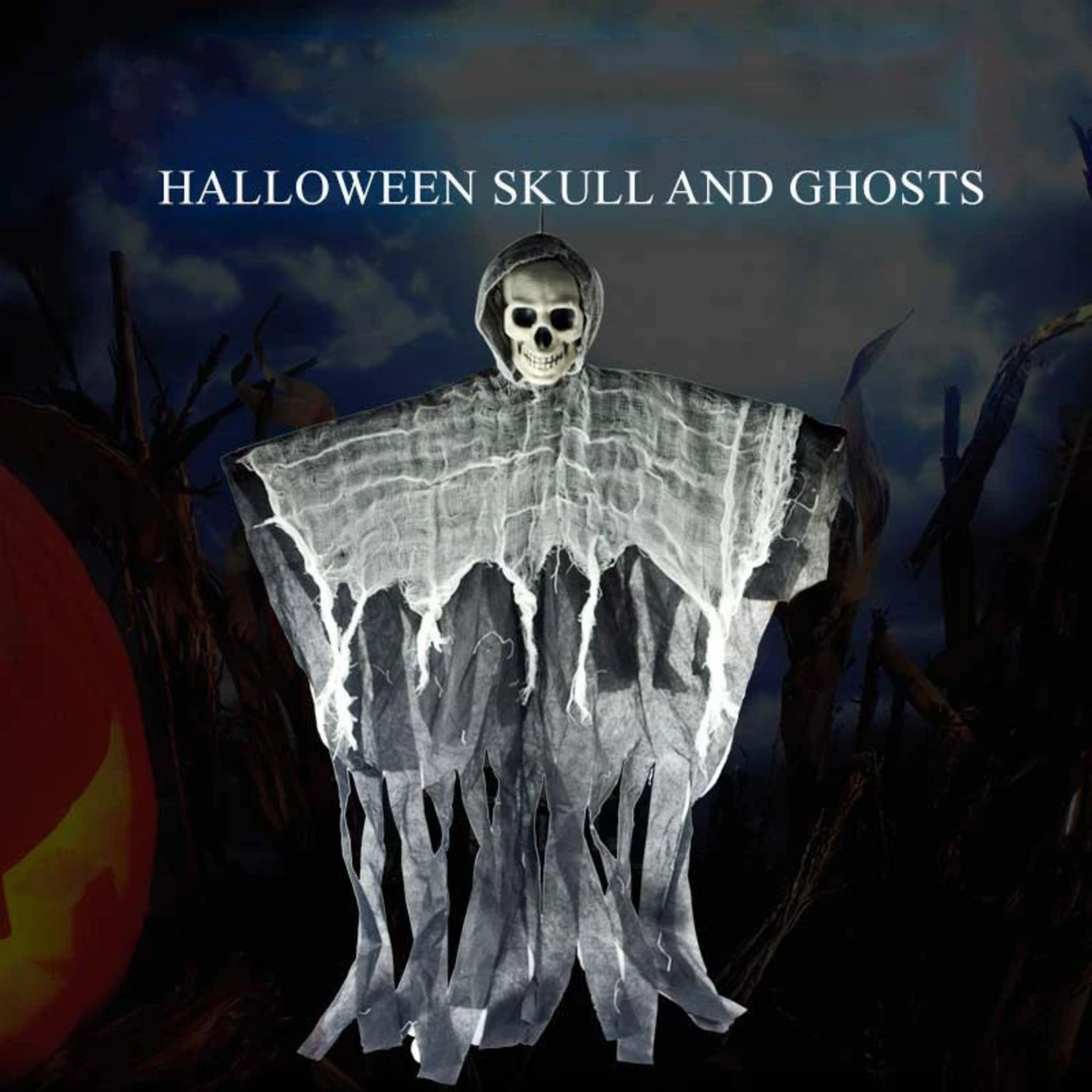 Hanging Skull Ghost Halloween Decoration 4