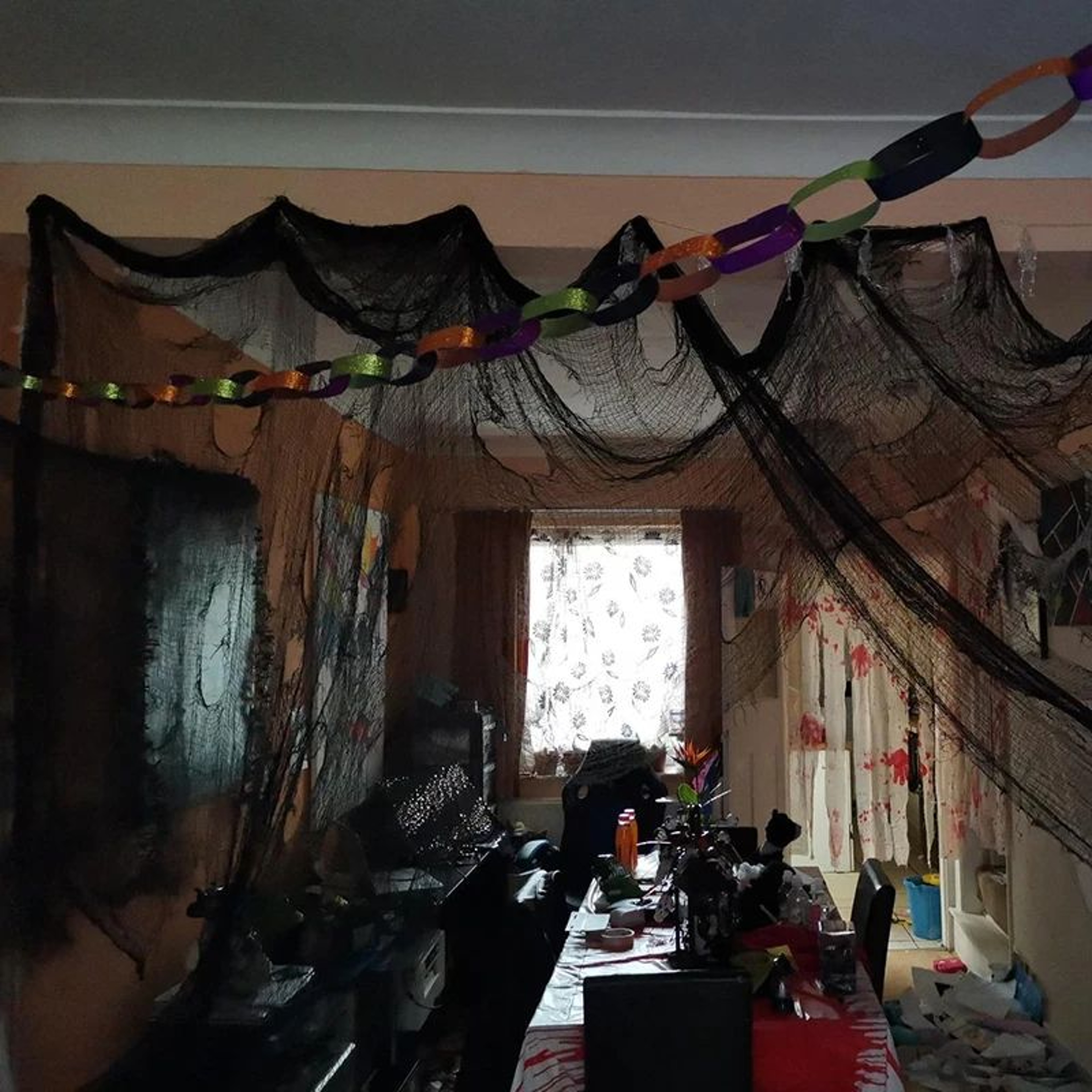 Black Creepy Cloth Halloween Gauze 4