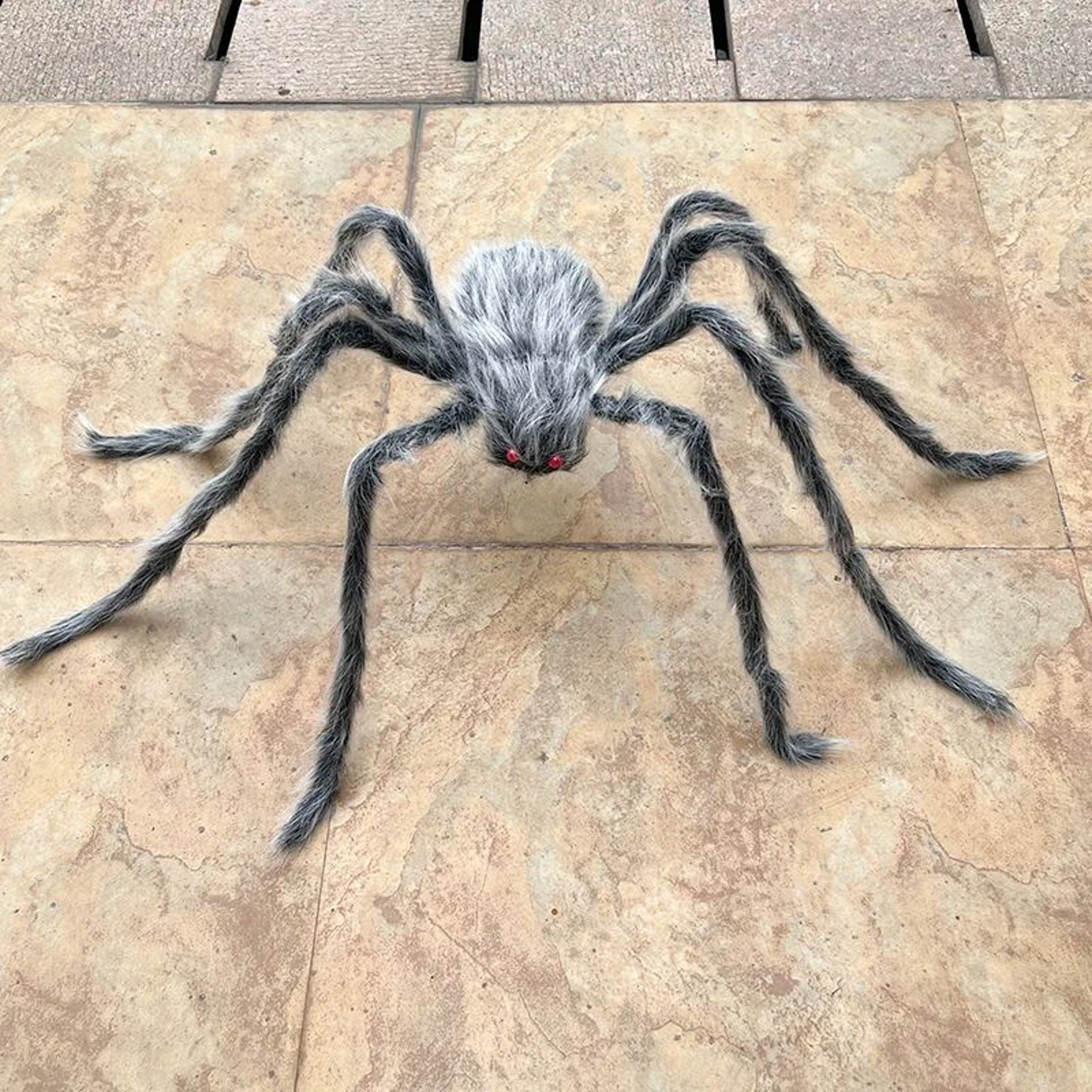 Oversized Black Plush Spider Prop 3