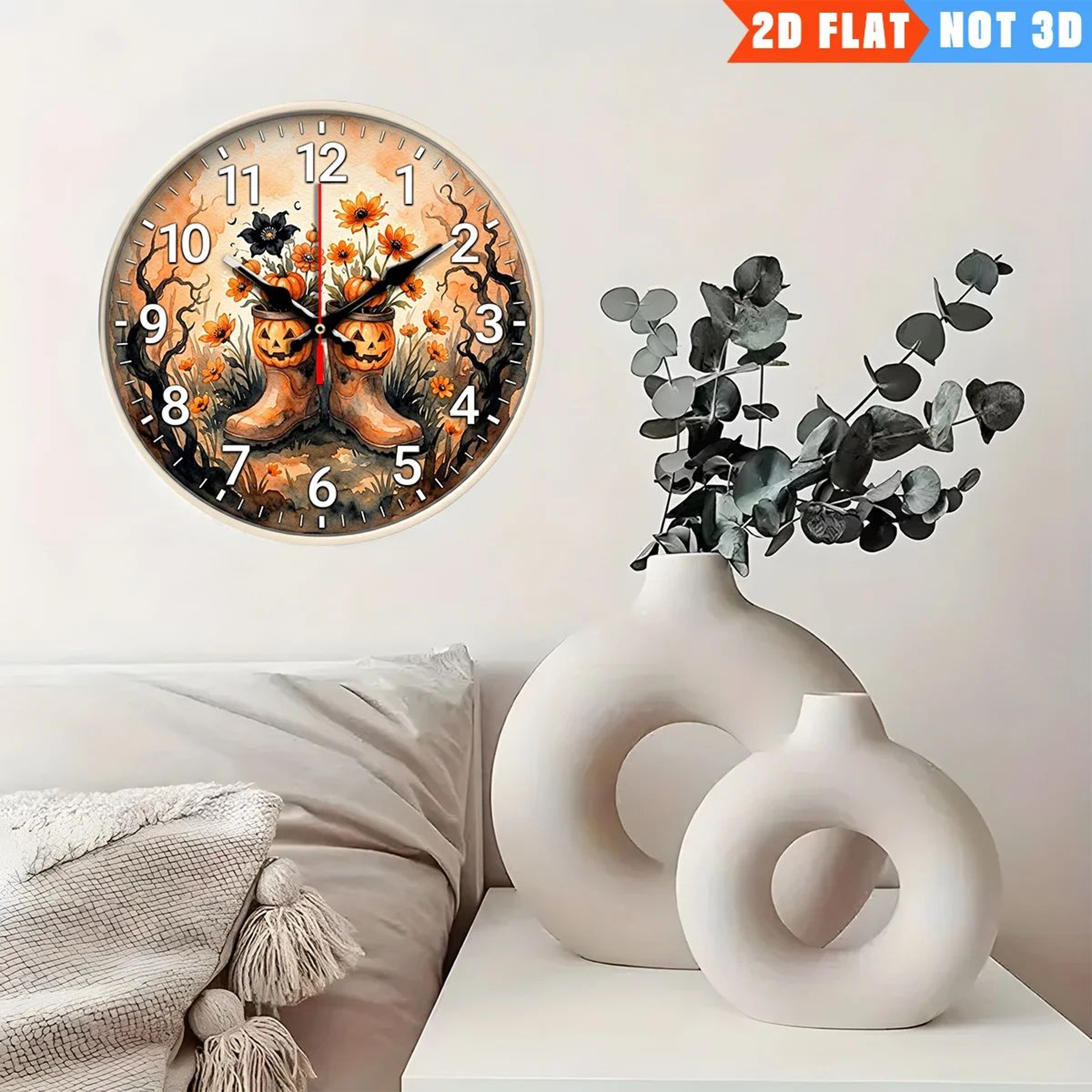 Pumpkin Head Silent Wall Clock 3