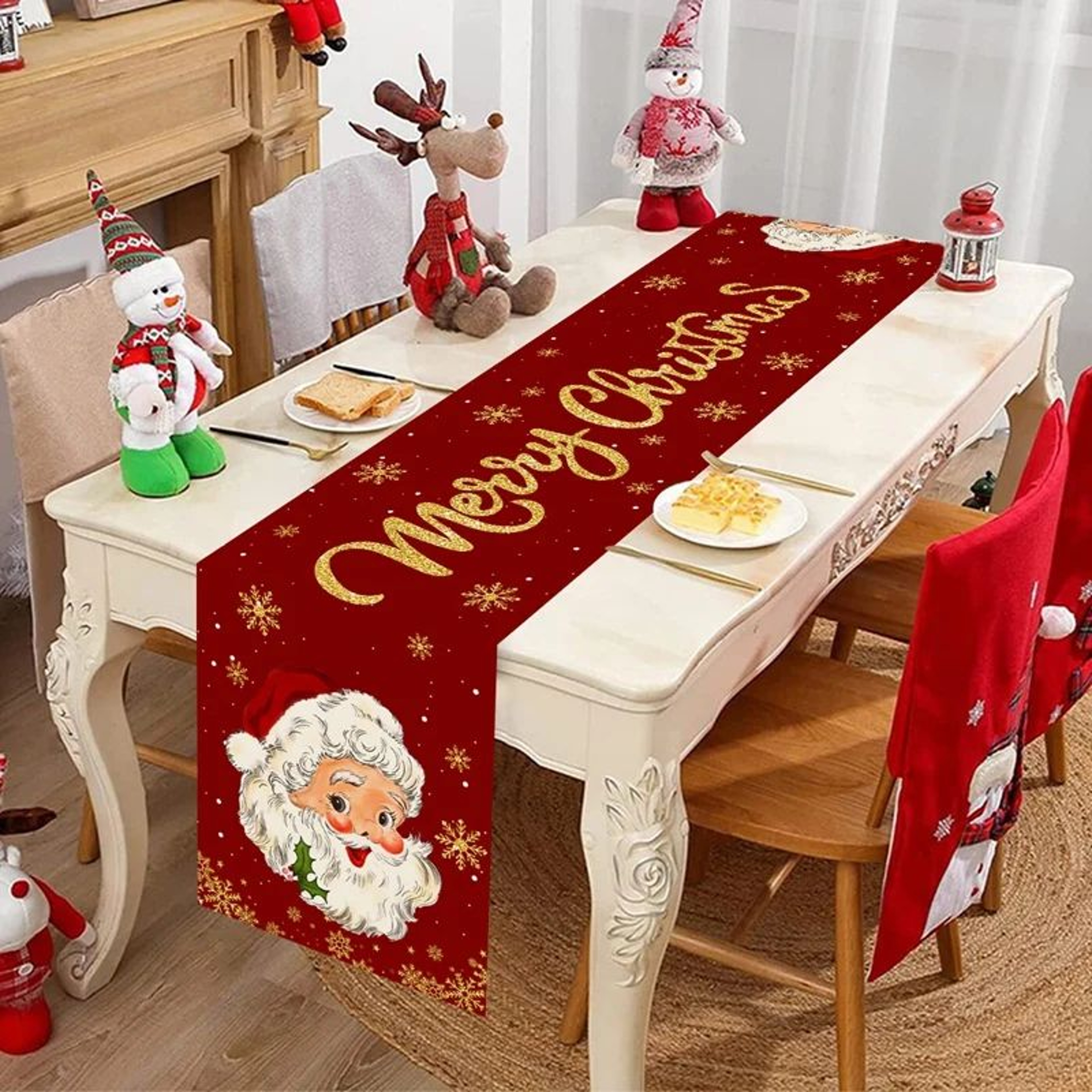 Santa Claus Christmas Table Runner 0