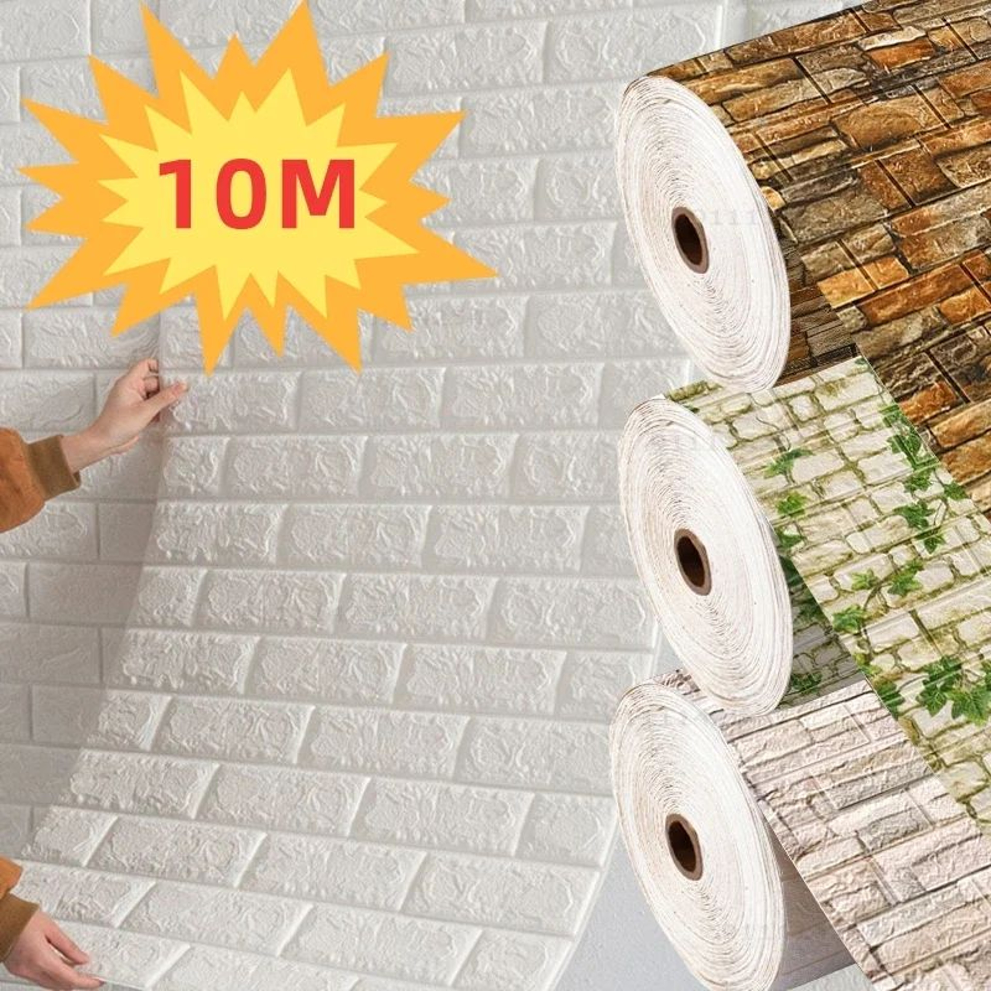 3D Self Adhesive Brick Wall Panels 0