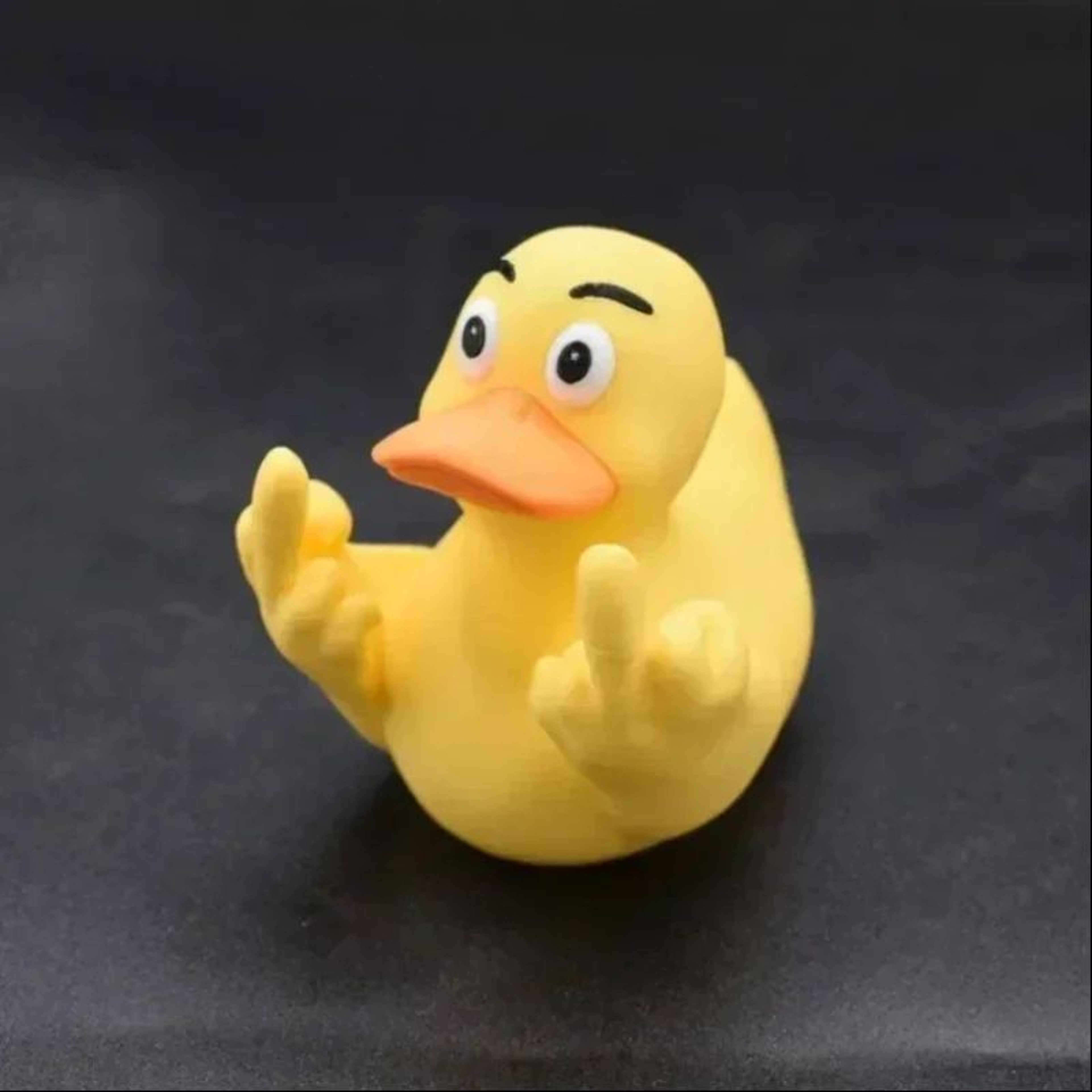 Funny Middle Finger Duck Statue 3