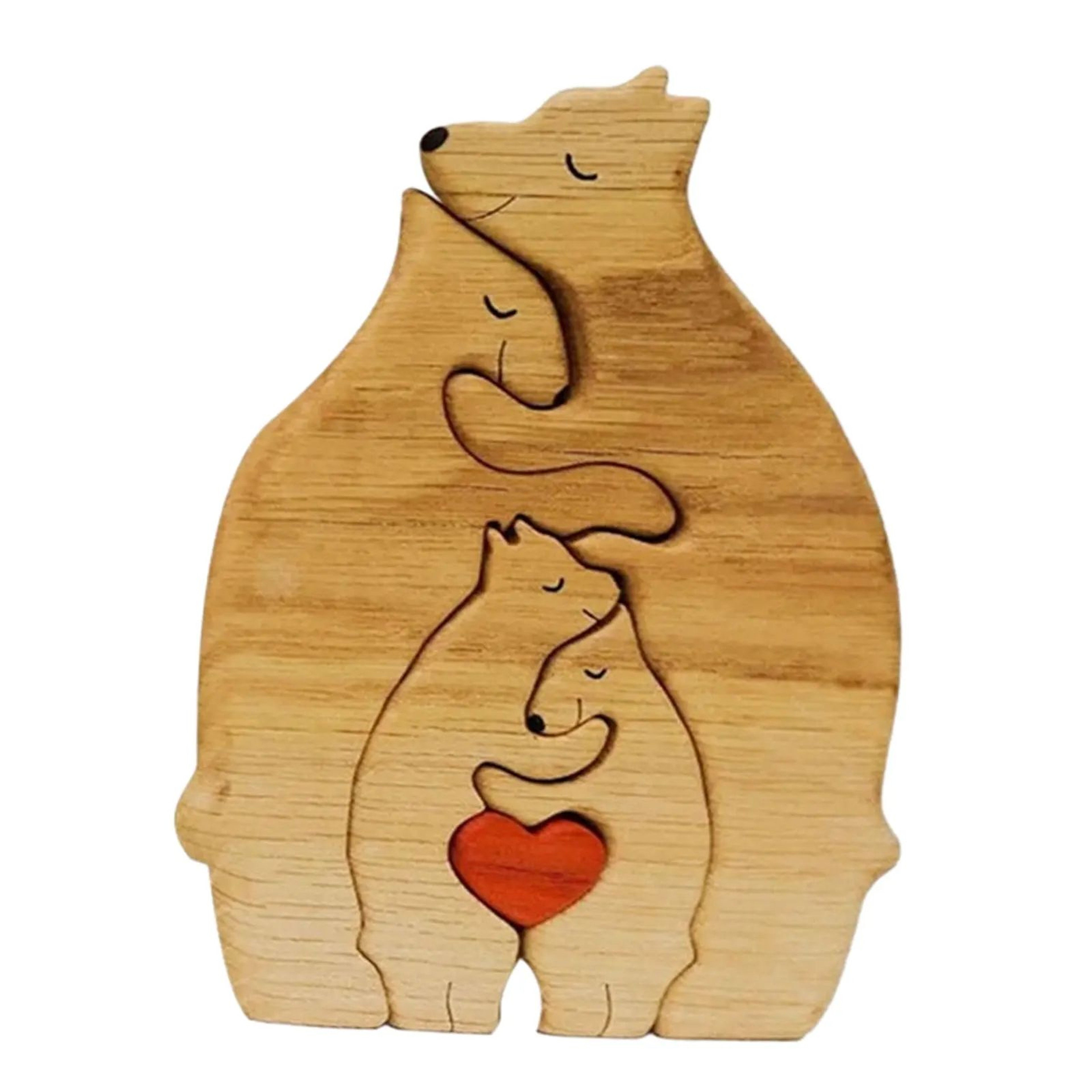 Wooden Bear Family Puzzle Decor 0