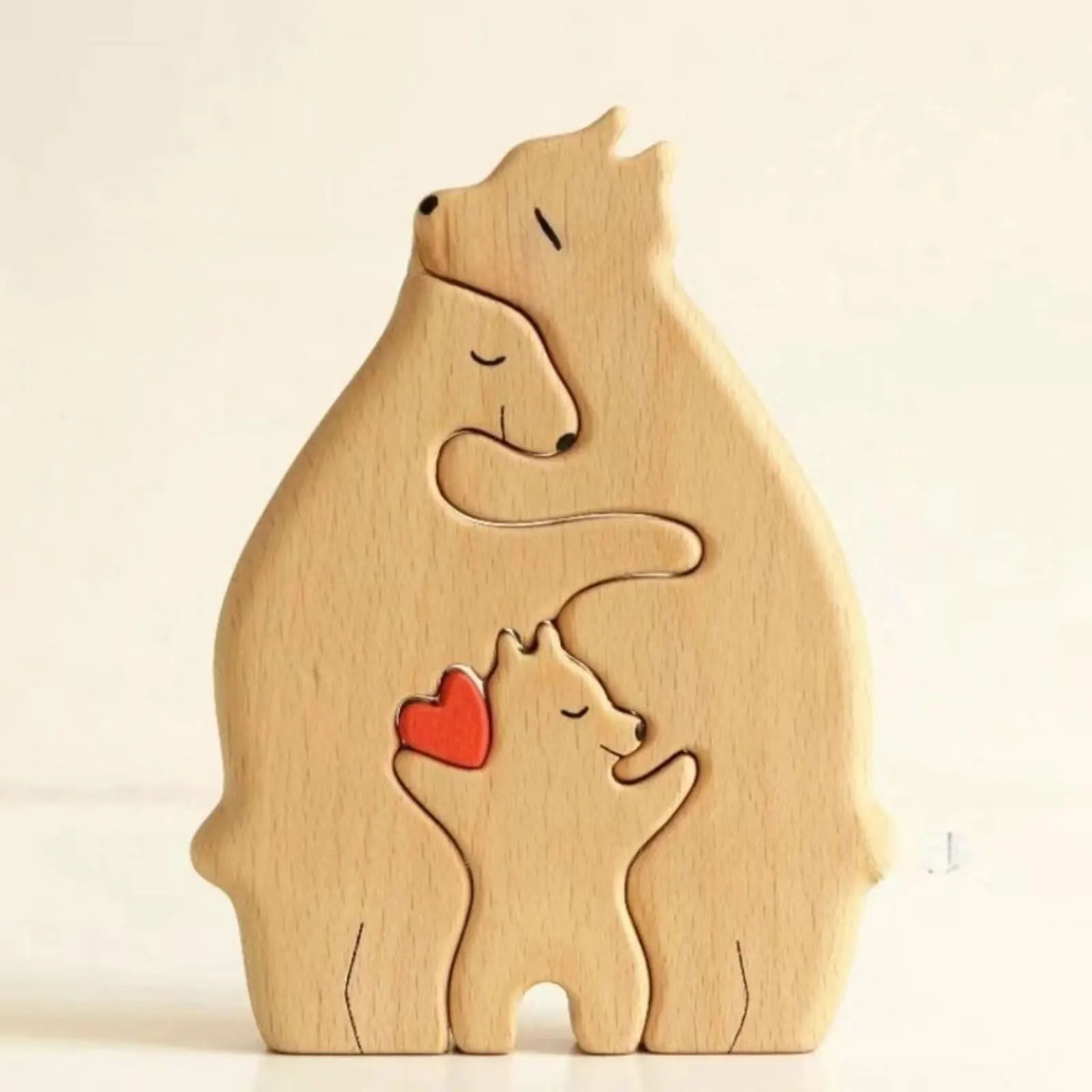 Wooden Bear Family Puzzle Decor 2