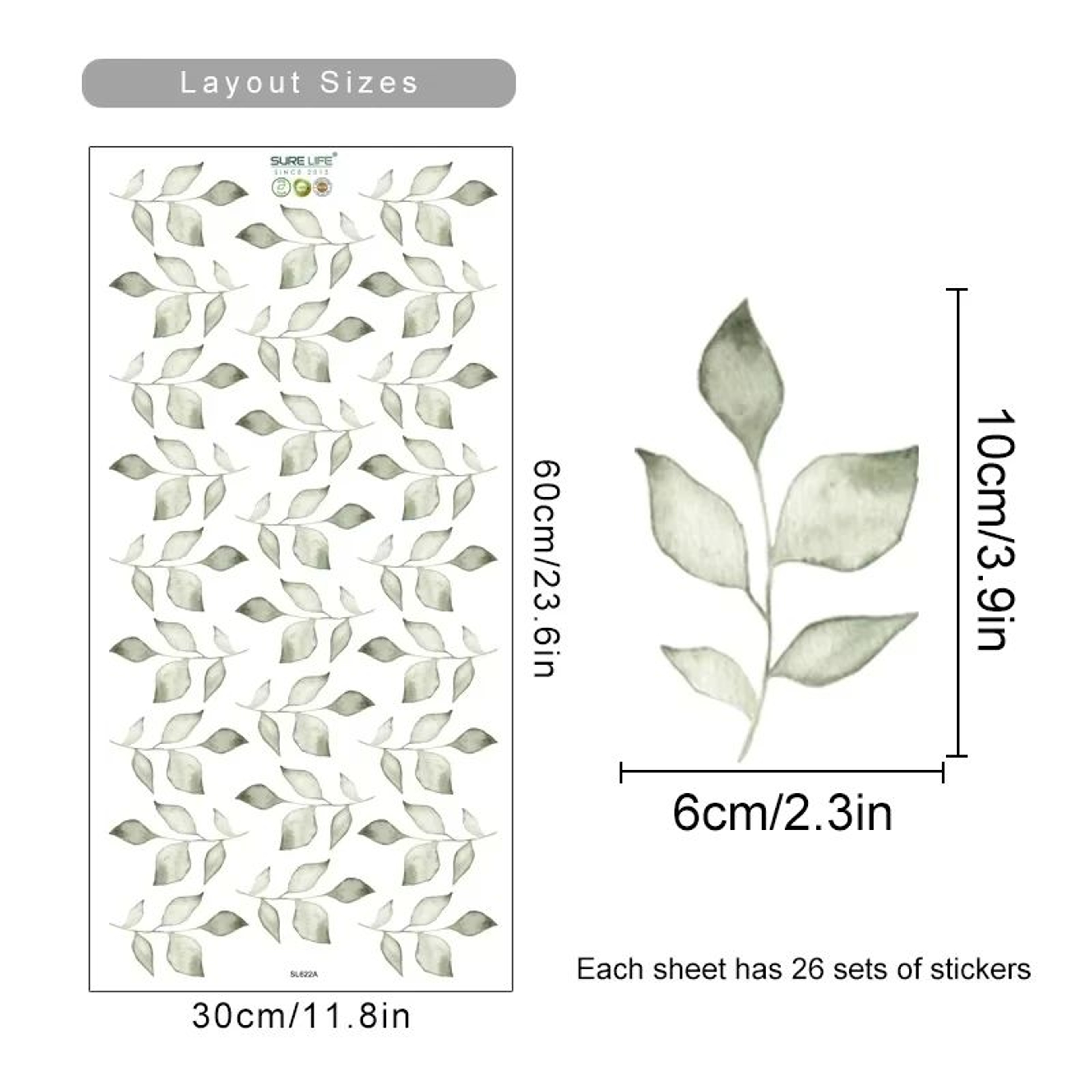 Boho Watercolor Flower Wall Decals 6