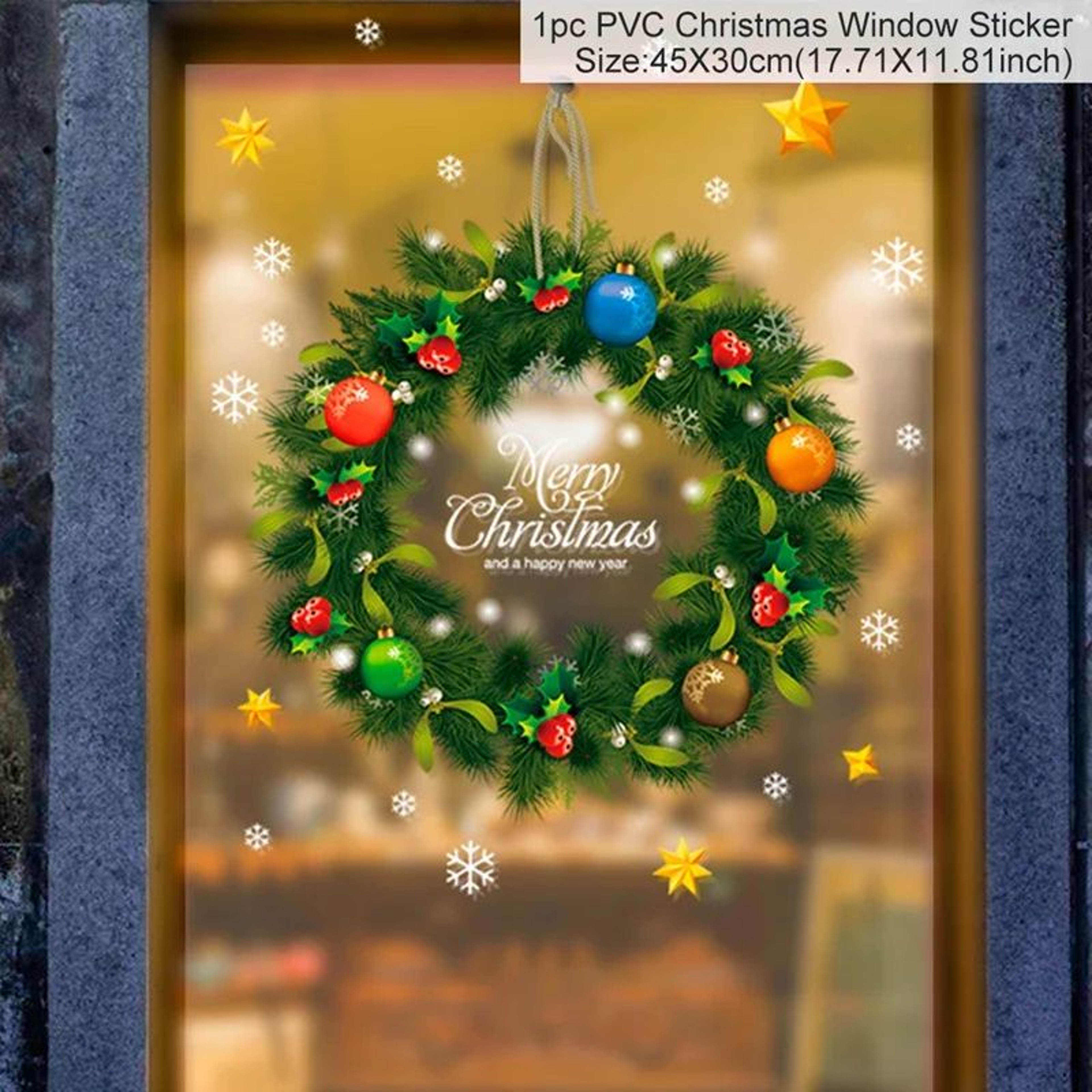 Christmas Window Stickers Holiday Decals 10