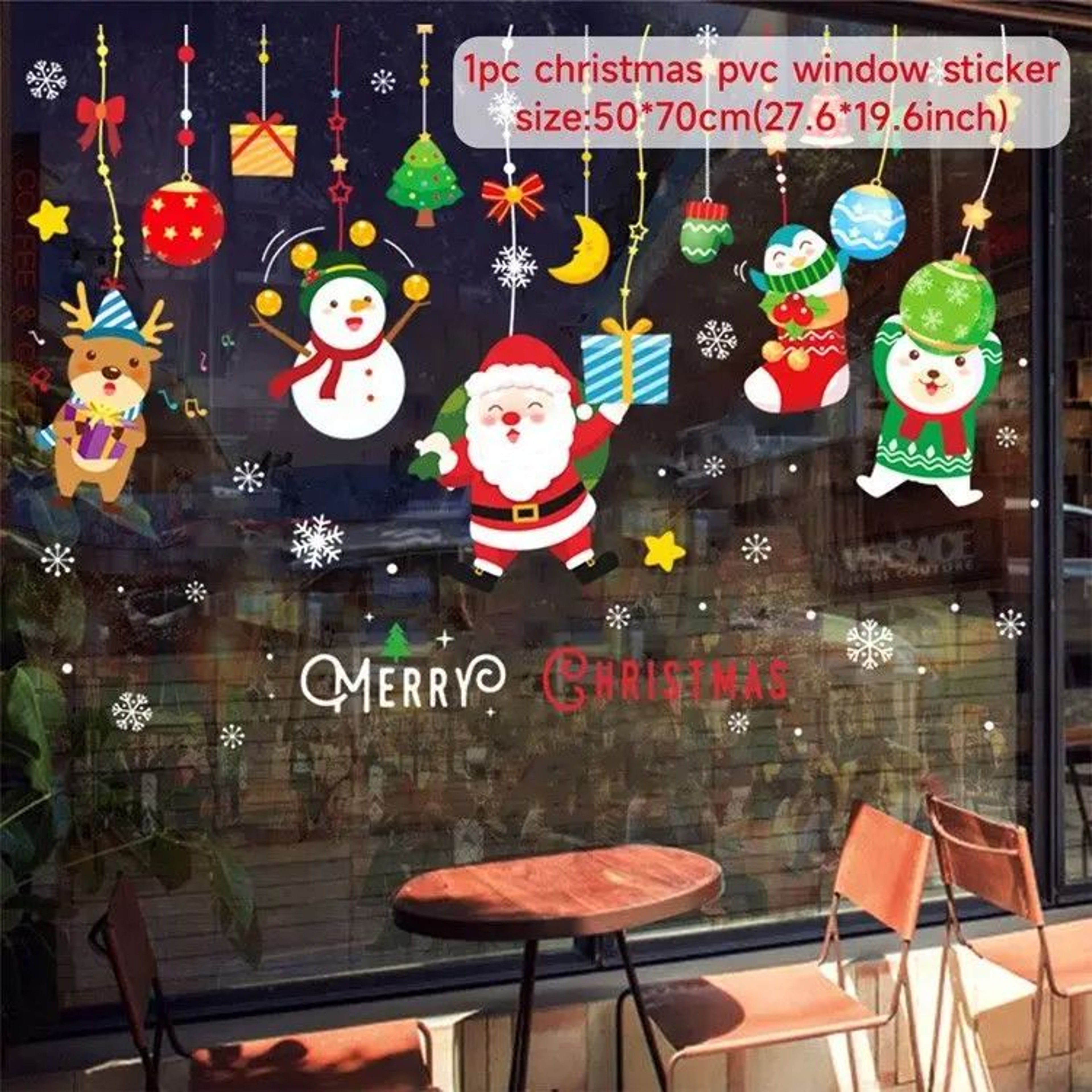 Christmas Window Stickers Holiday Decals 24