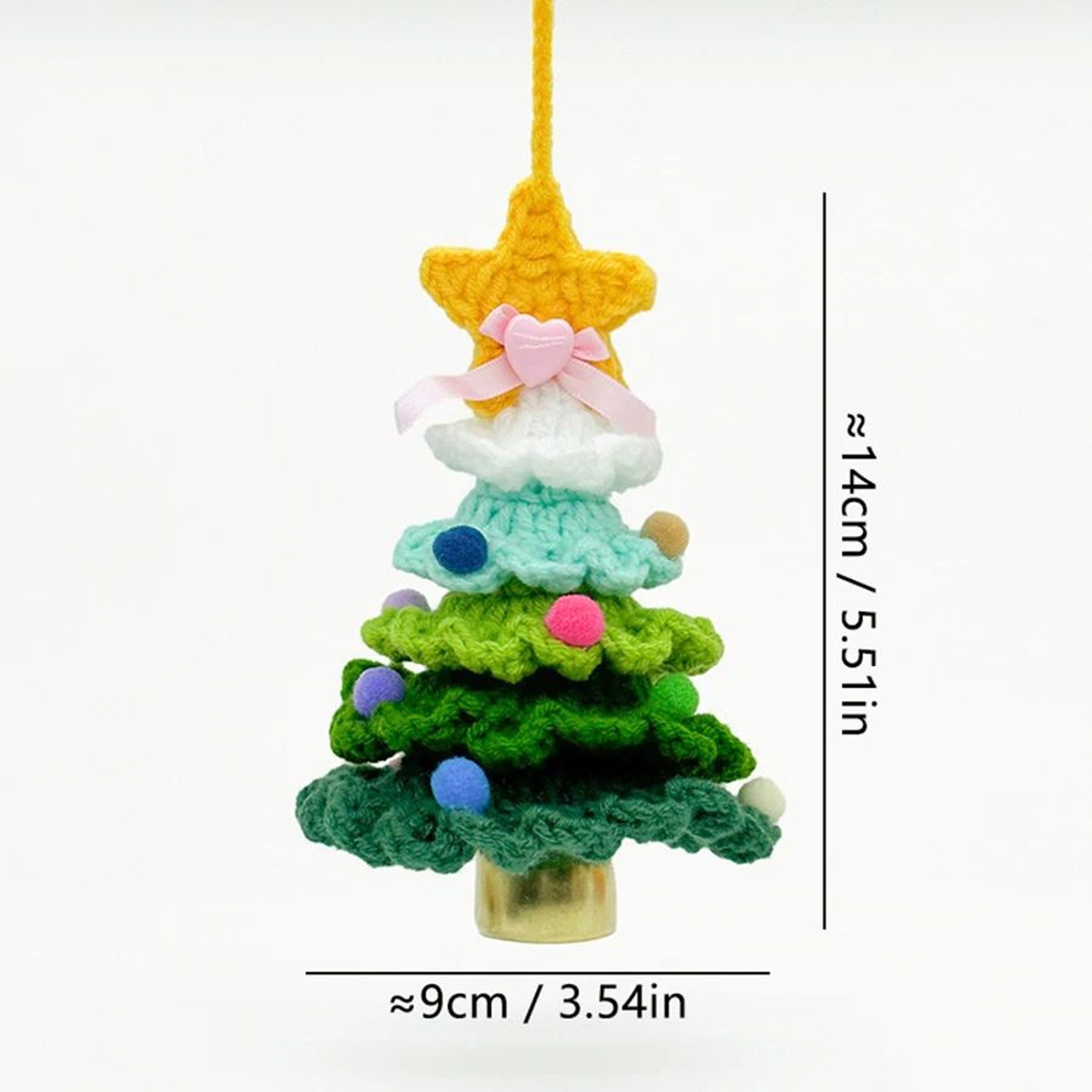 Knitted Christmas Tree Bell Ornament 4