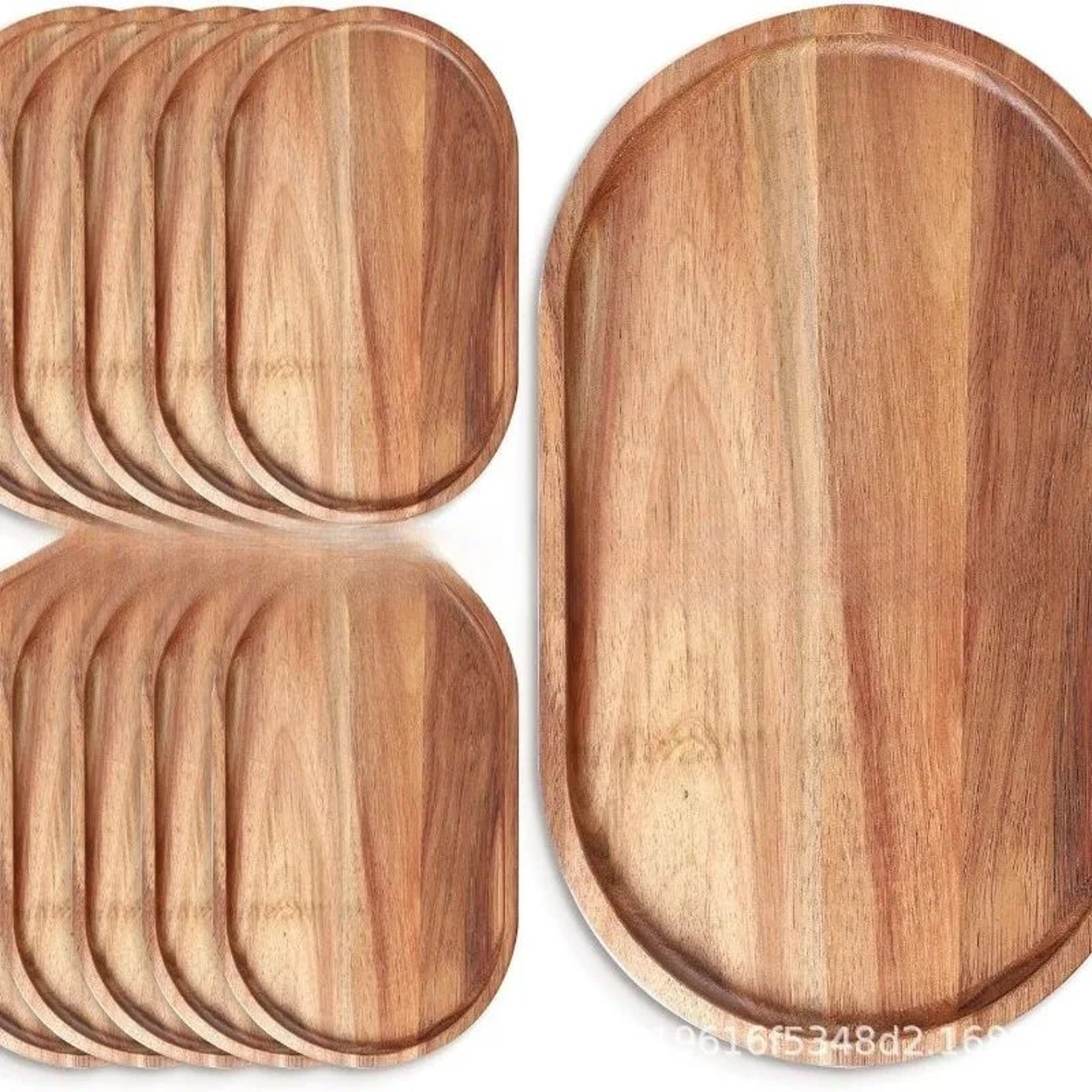 Wabi Sabi Acacia Wood Oval Tray 4