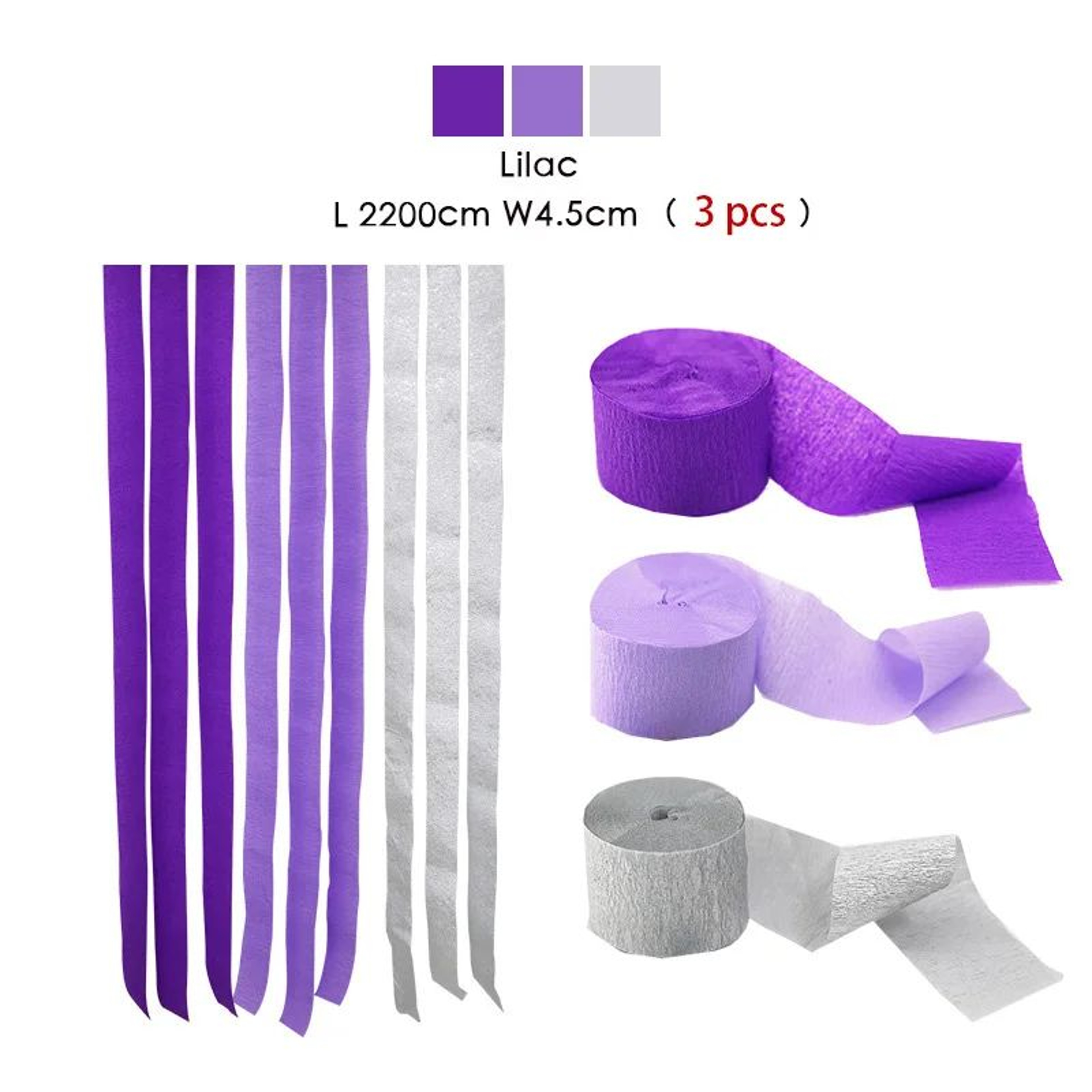 Rainbow Crepe Paper Party Streamers 22
