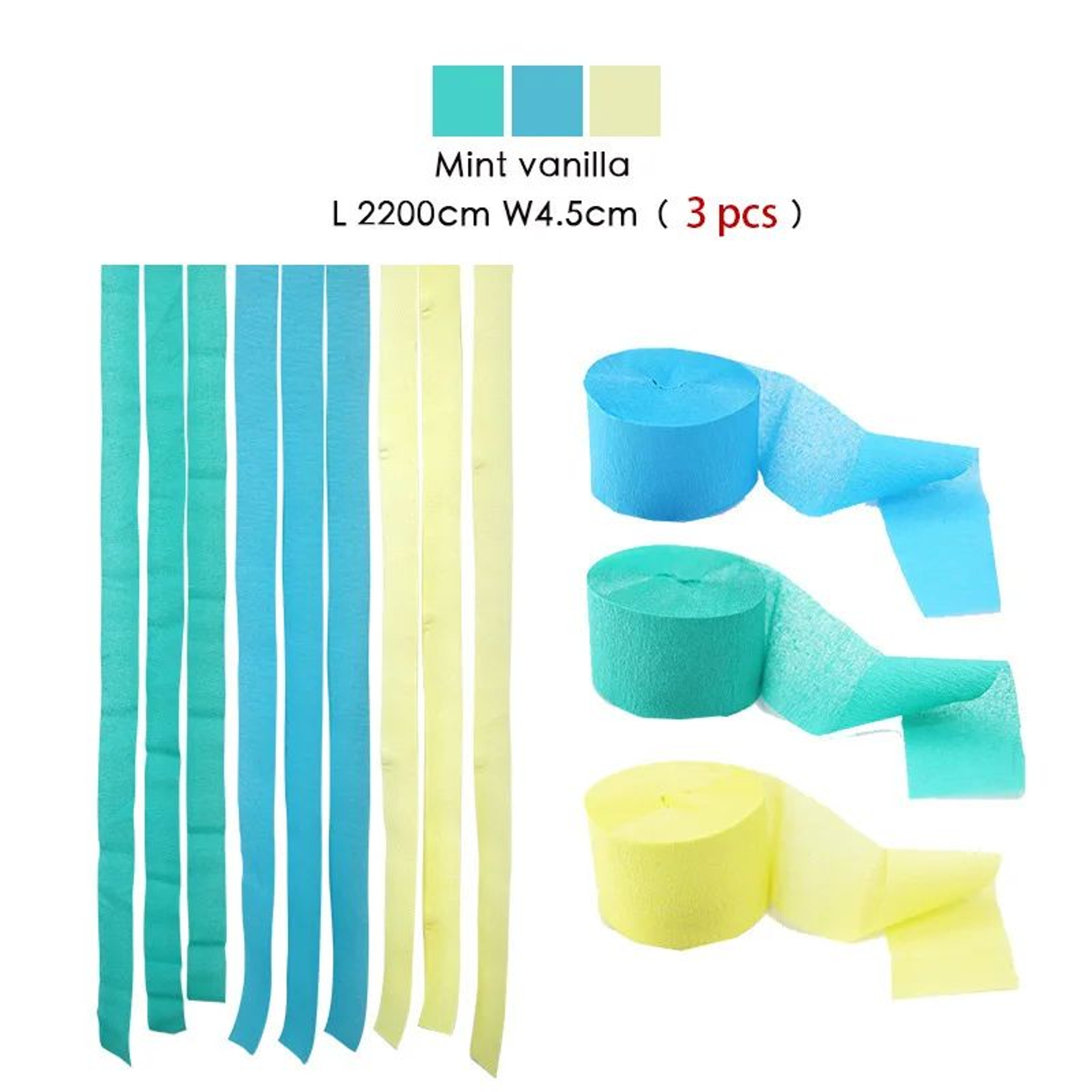 Rainbow Crepe Paper Party Streamers 25