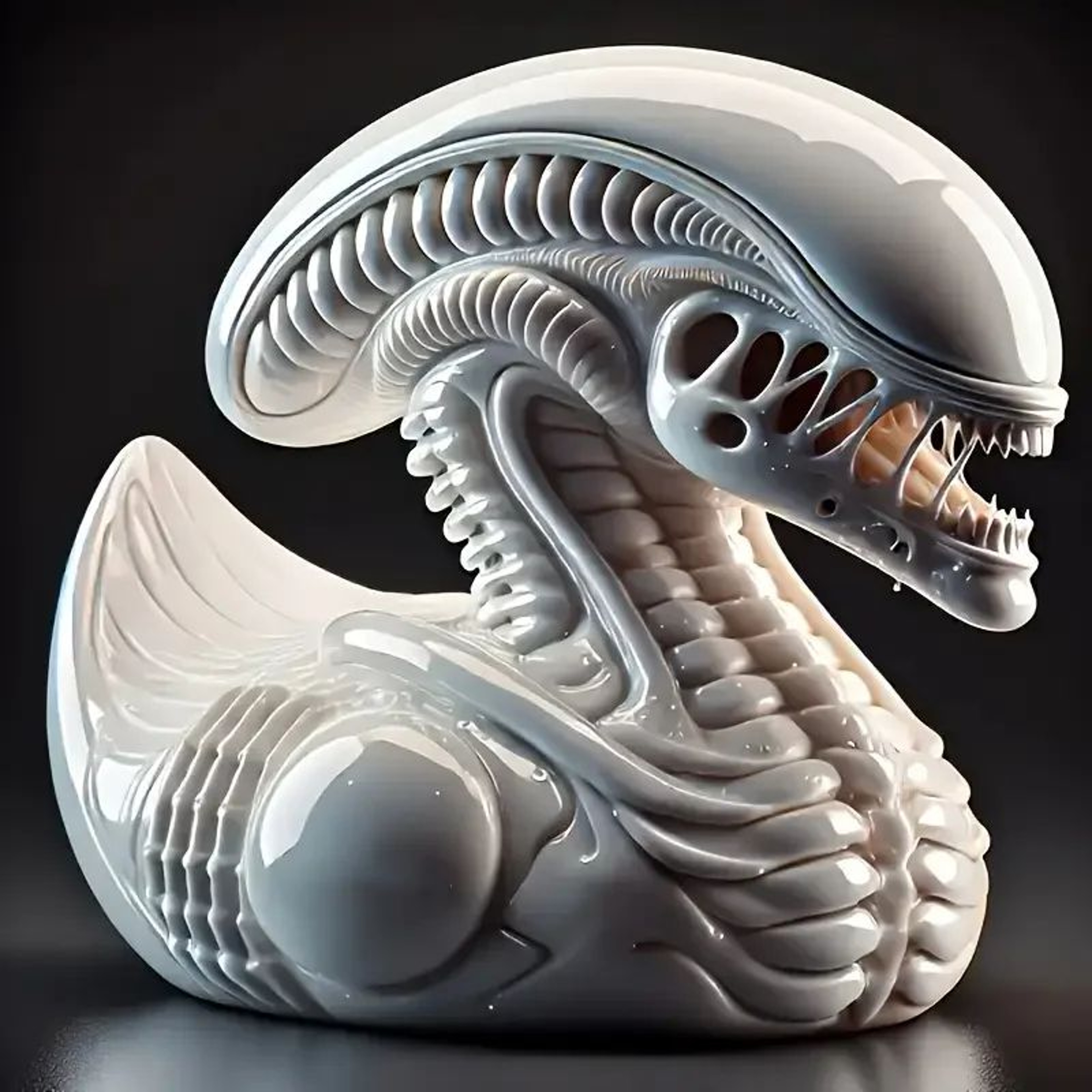 Funny Alien Duck Resin Figurine 10