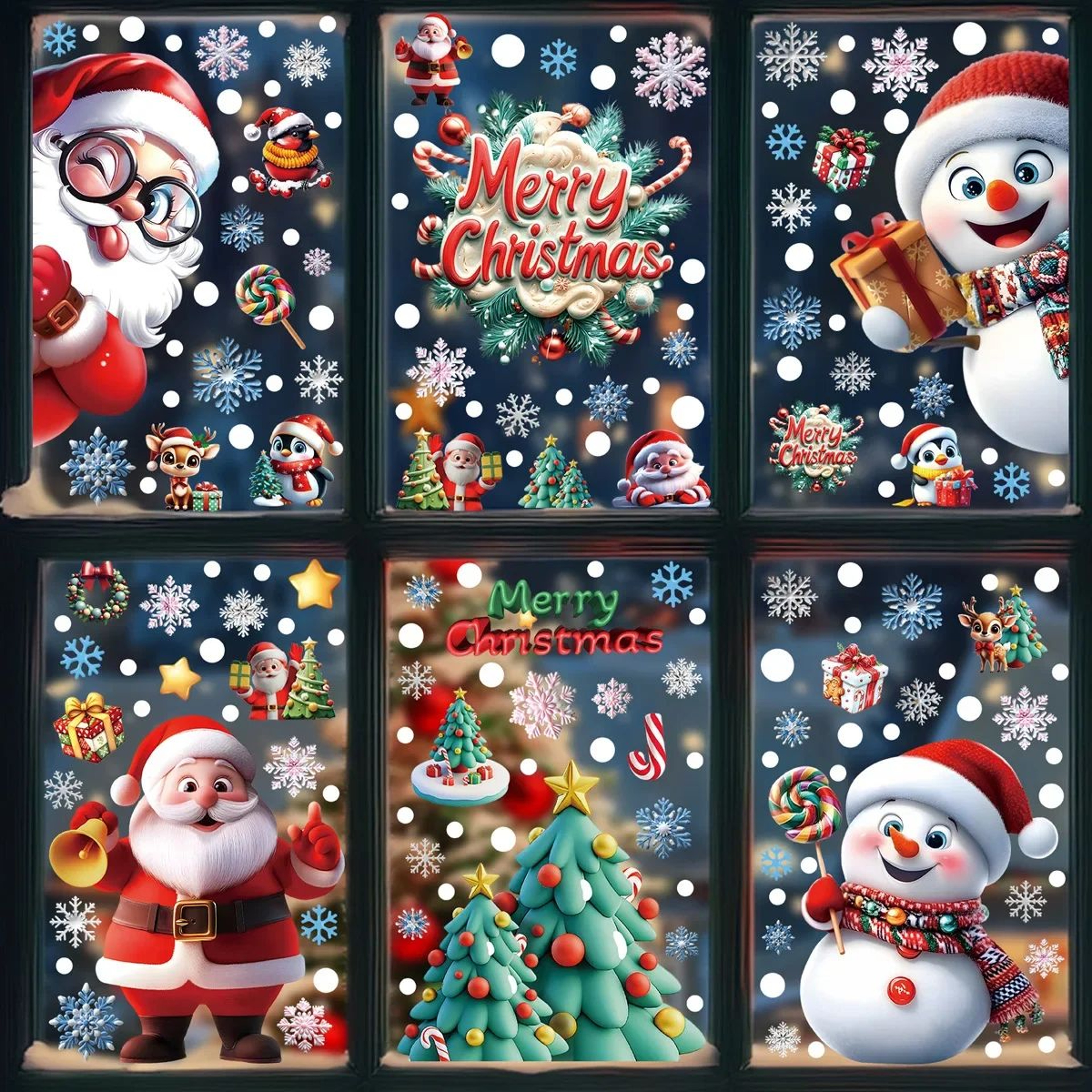 Christmas Static Window Clings 0
