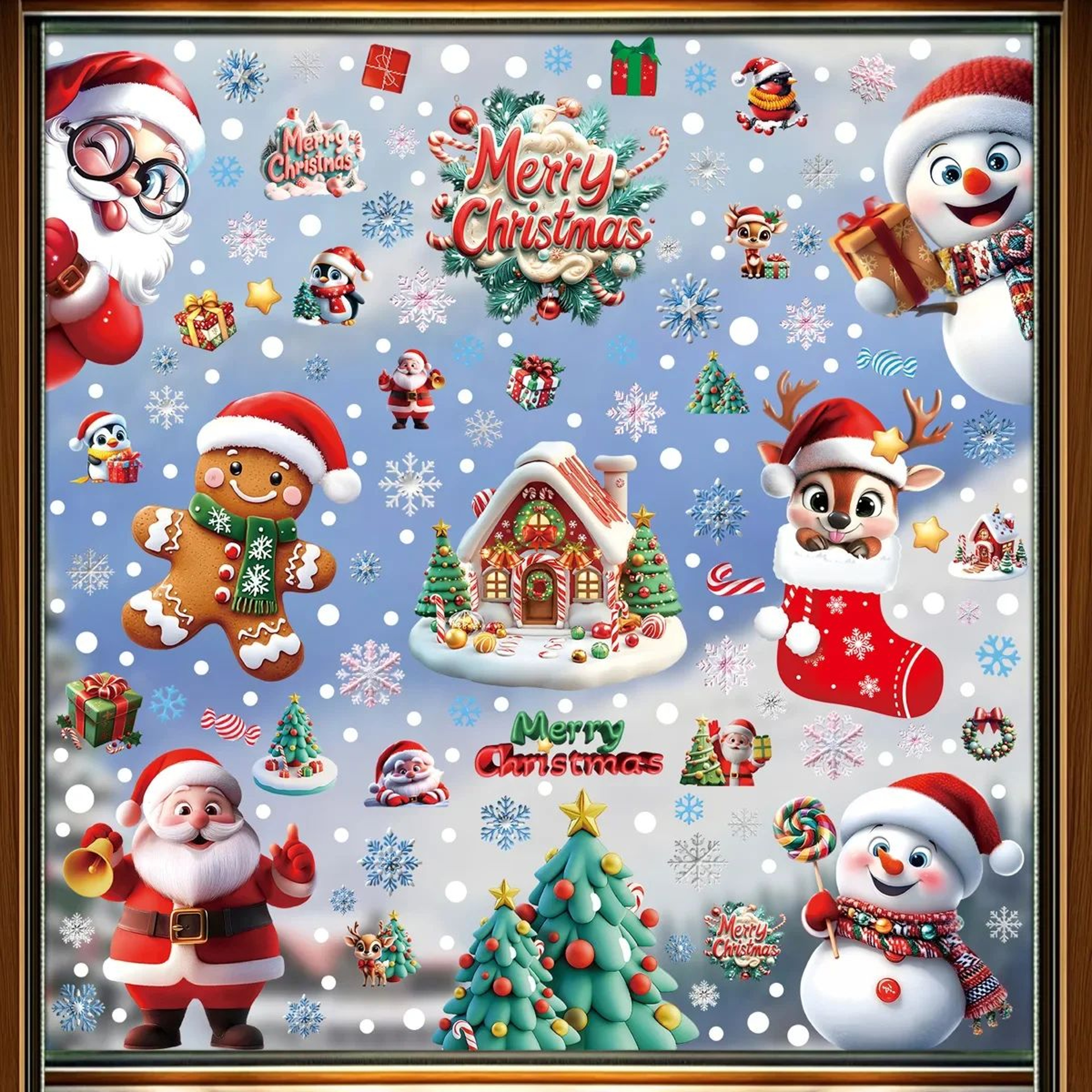 Christmas Static Window Clings 1