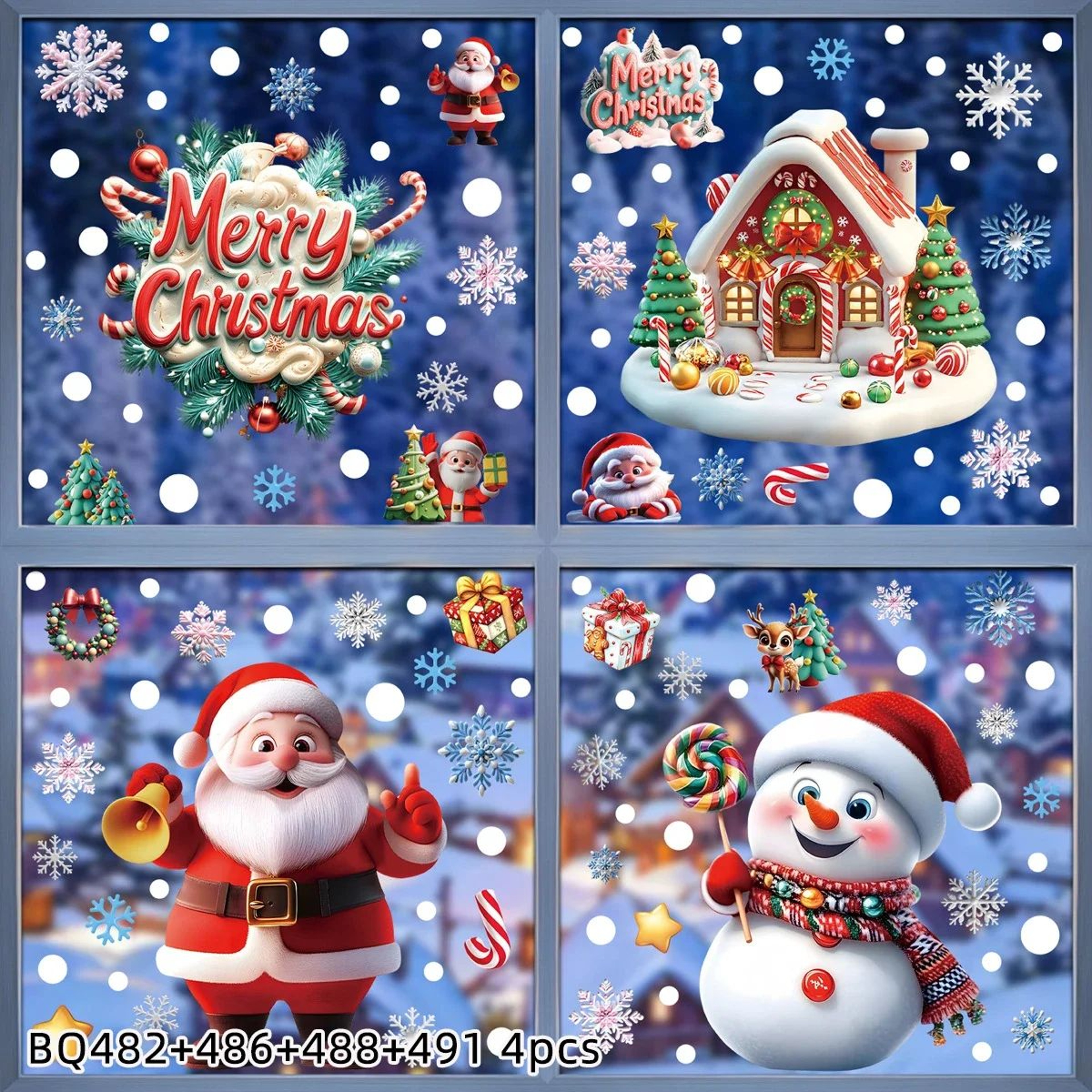 Christmas Static Window Clings 12