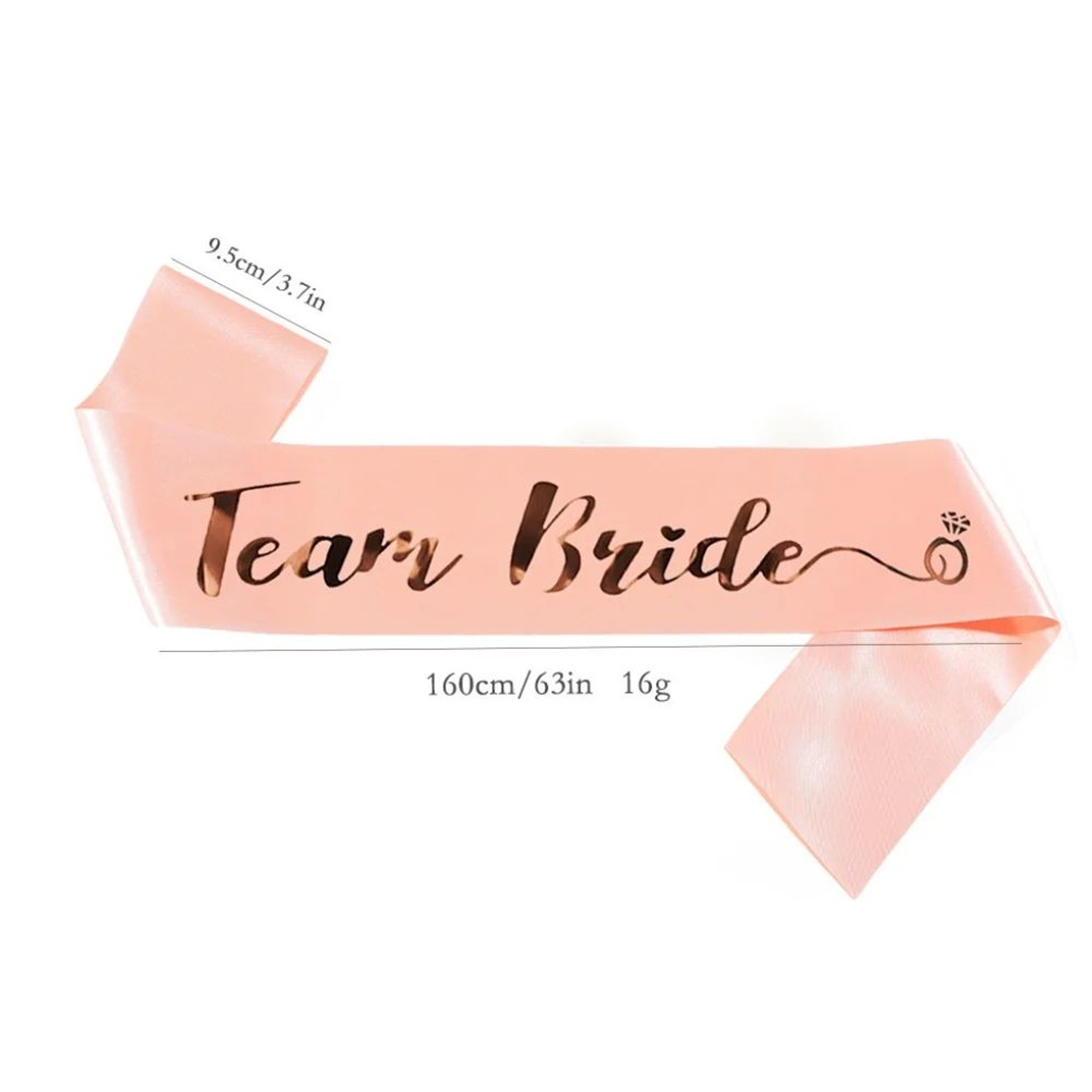 Rose Gold Bride To Be Sash Set 4