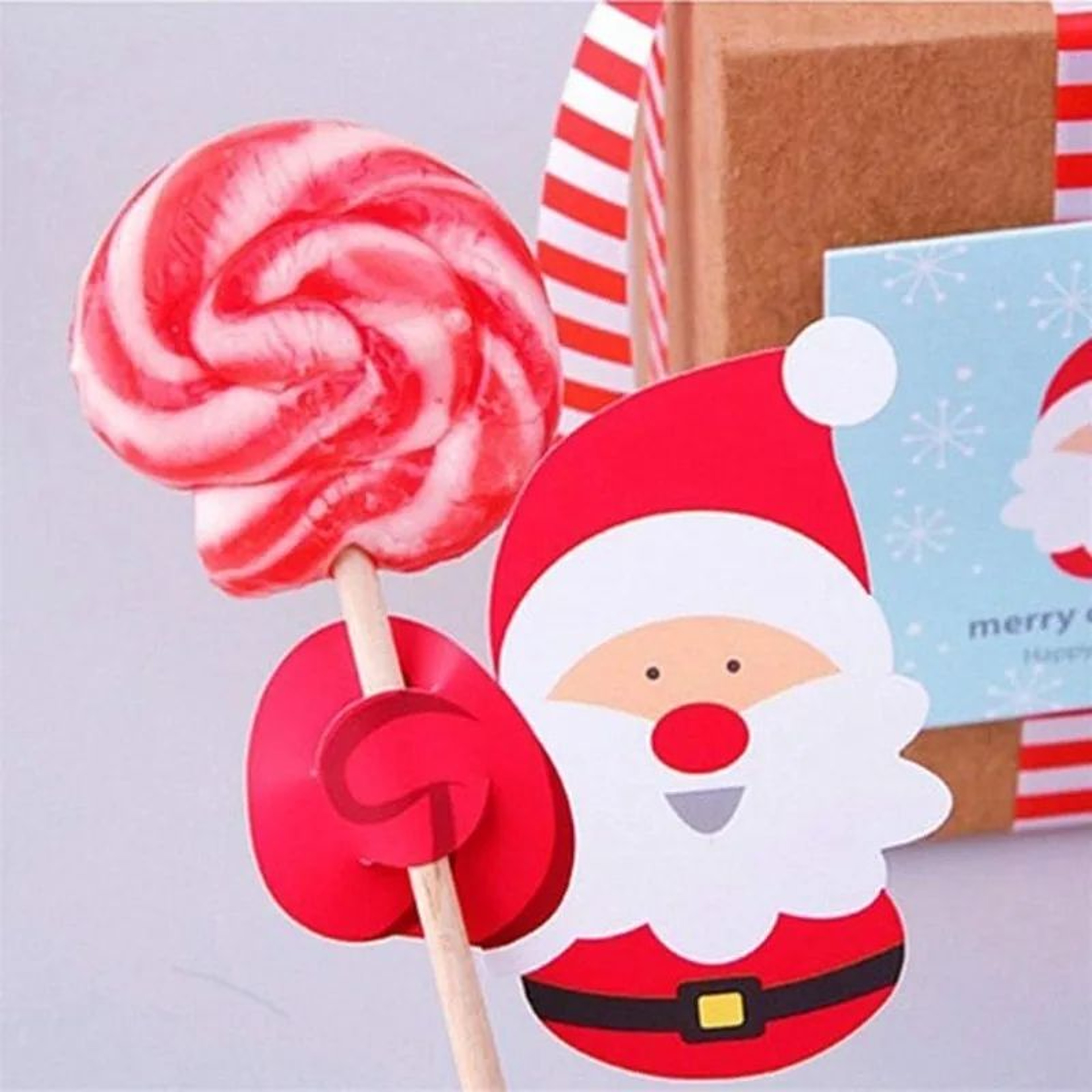 Christmas Lollipop Candy Gift Cards 1