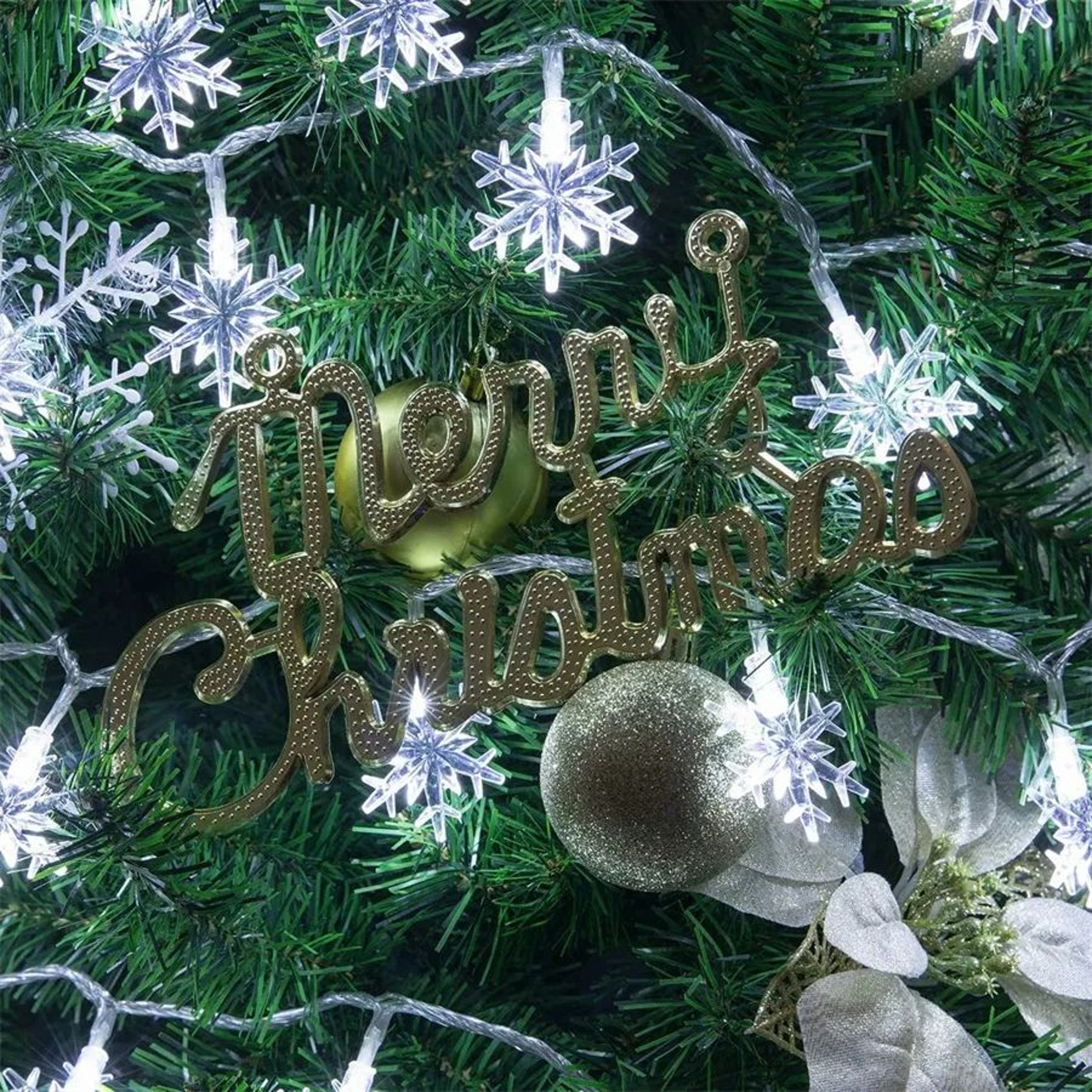 Snowflake LED Christmas String Lights 2