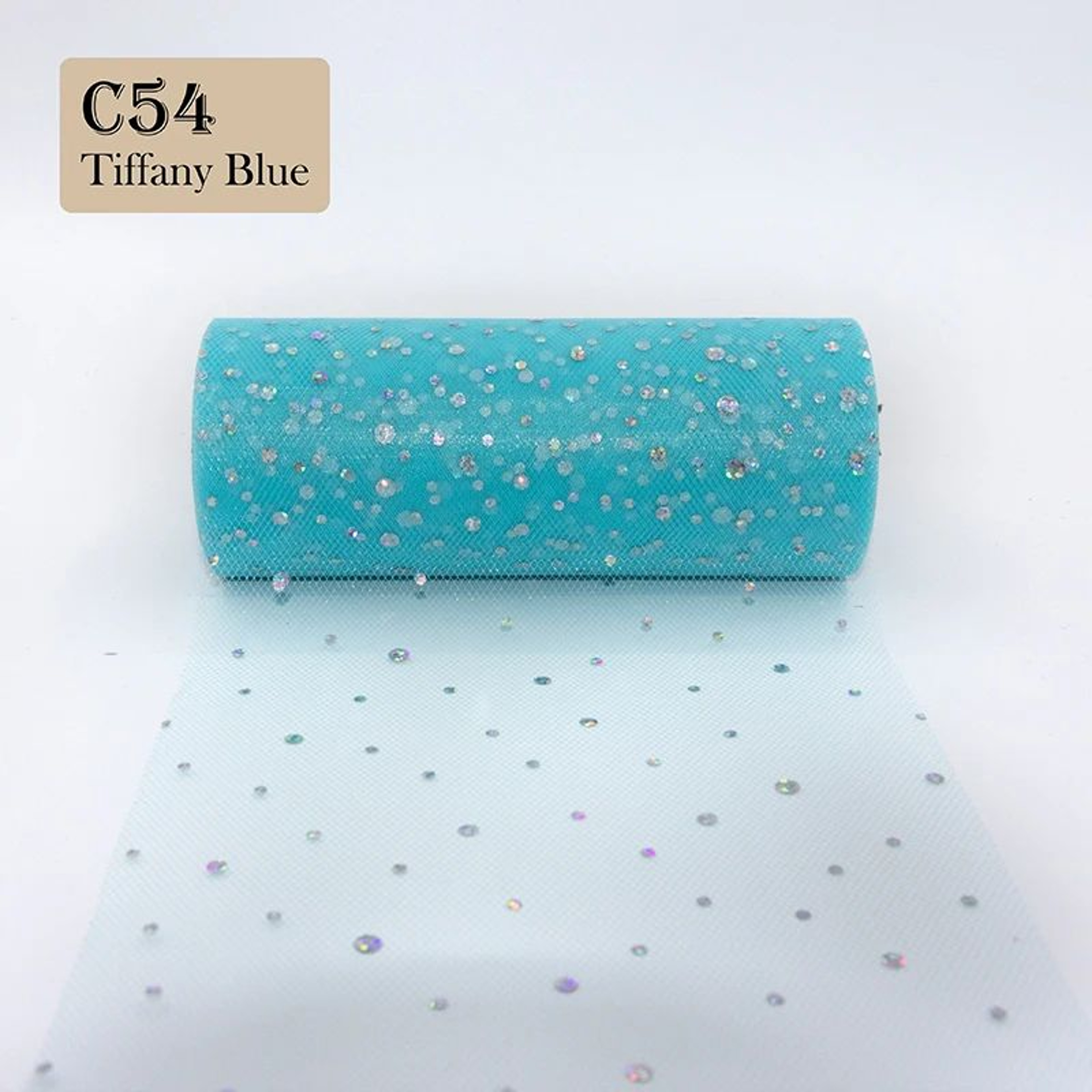 Glitter Sequin Tulle Fabric Roll 22