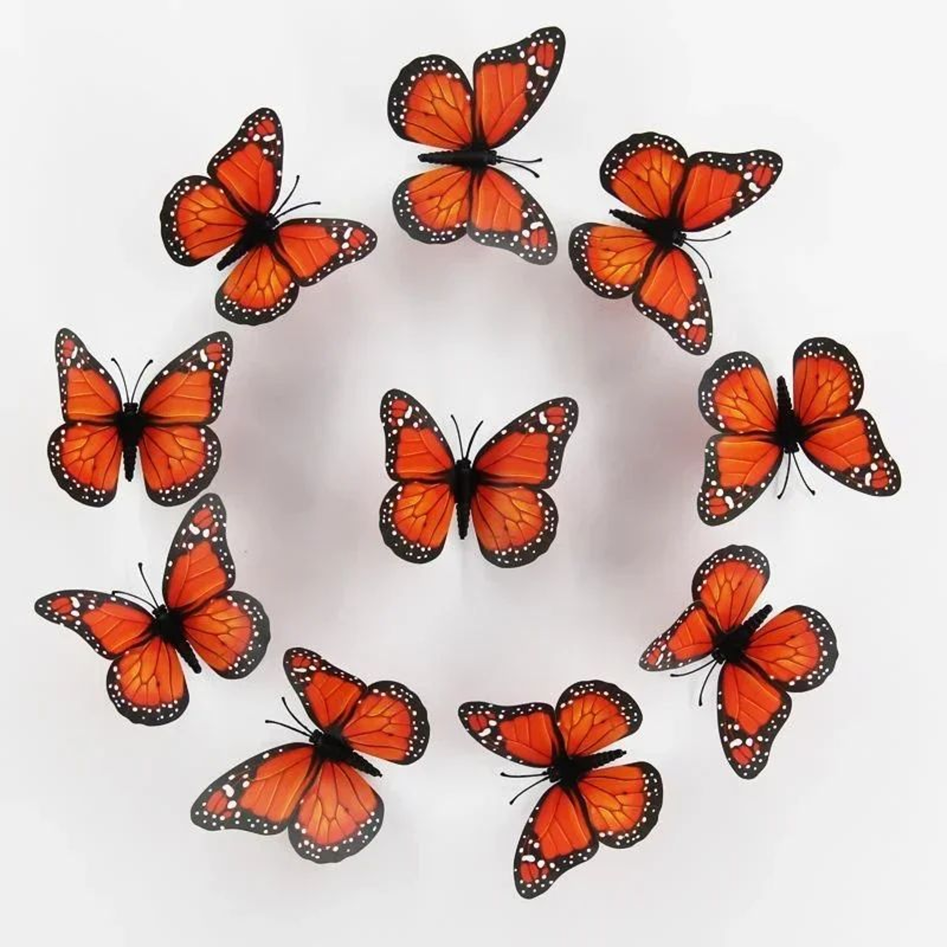 10 Piece Monarch Butterfly Wall Decorations 8