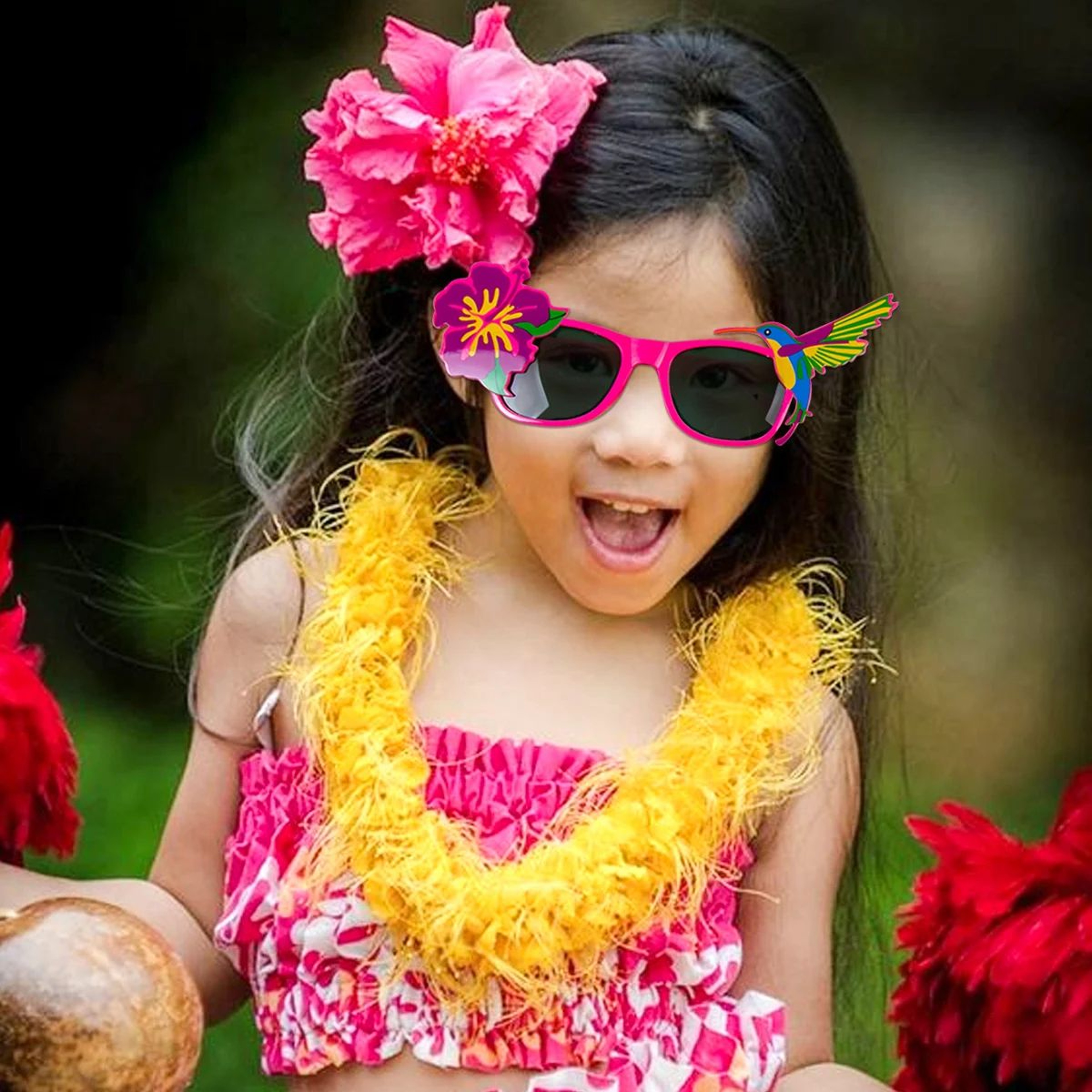 Hawaiian Tropical Party Photo Glasses 5