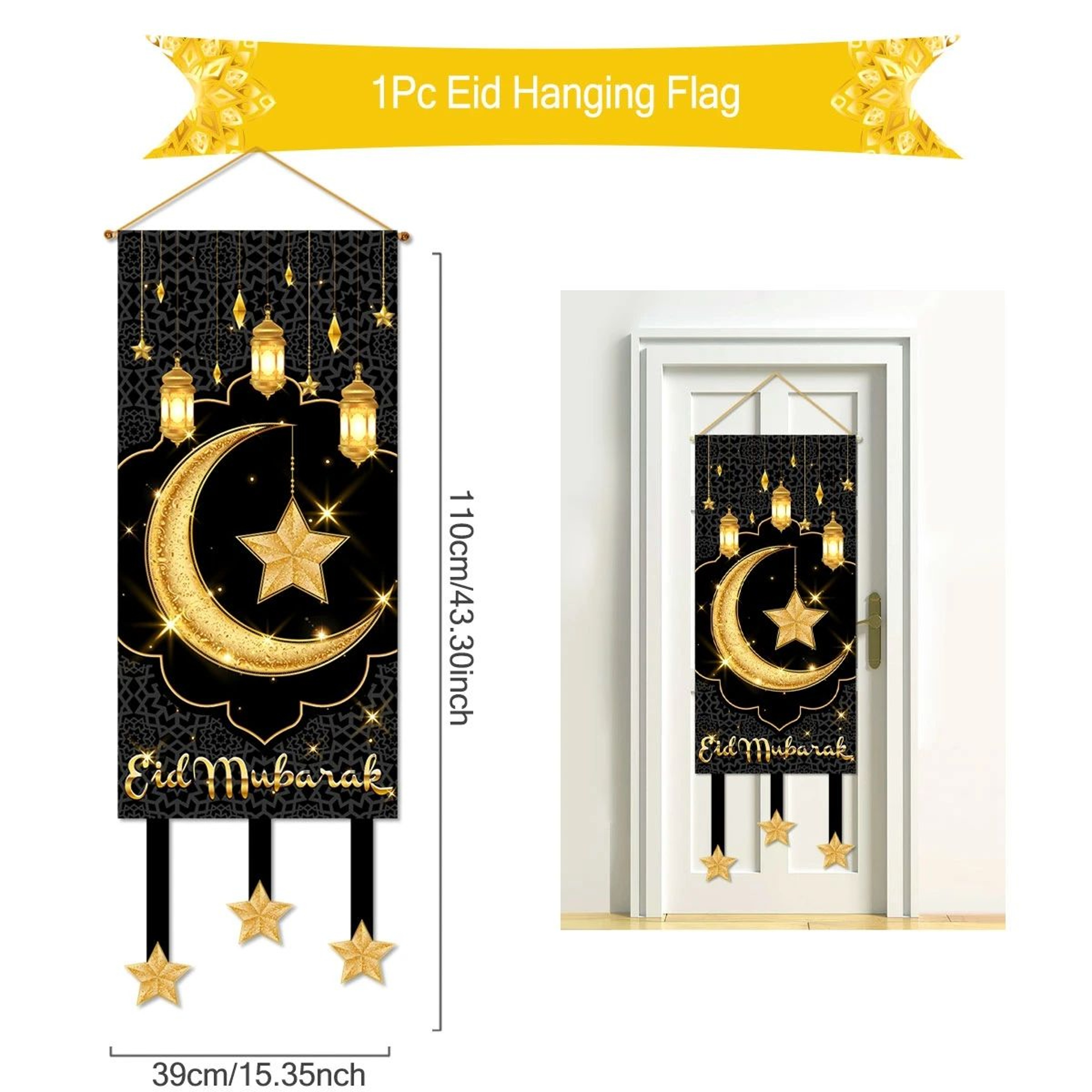 Ramadan Kareem Eid Mubarak Hanging Banner 15