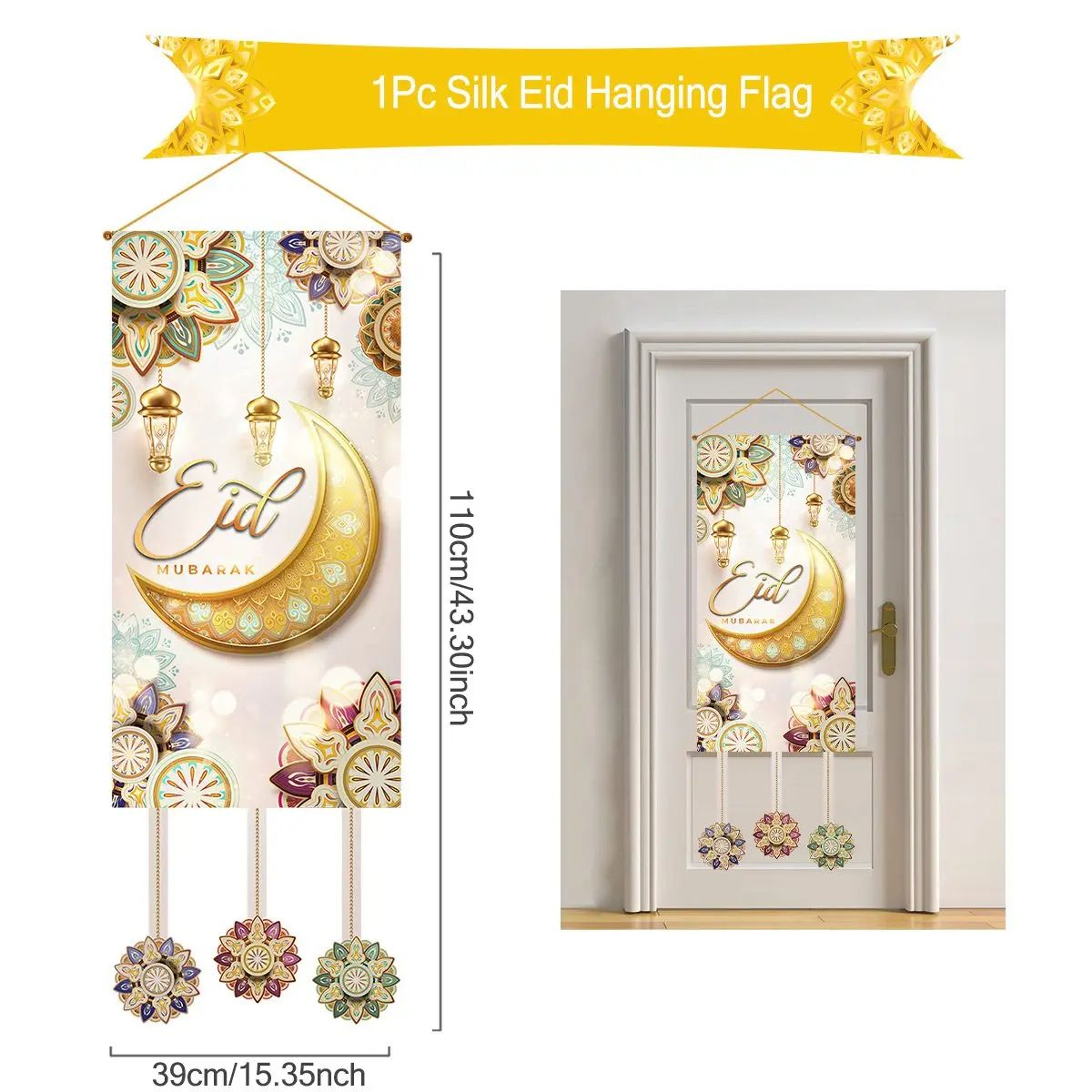 Ramadan Kareem Eid Mubarak Hanging Banner 17