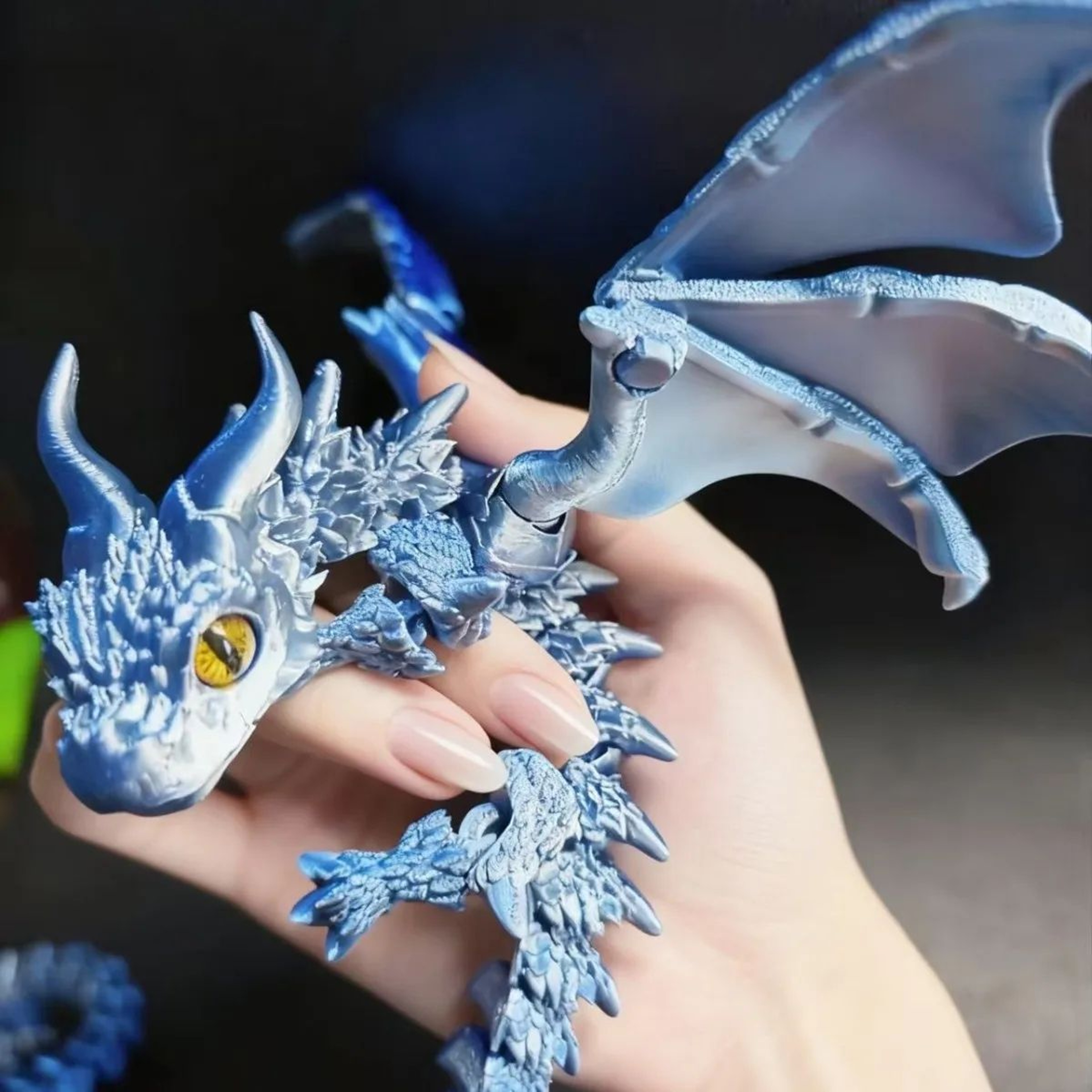 3D Printed Winged Dragon Figurine 9